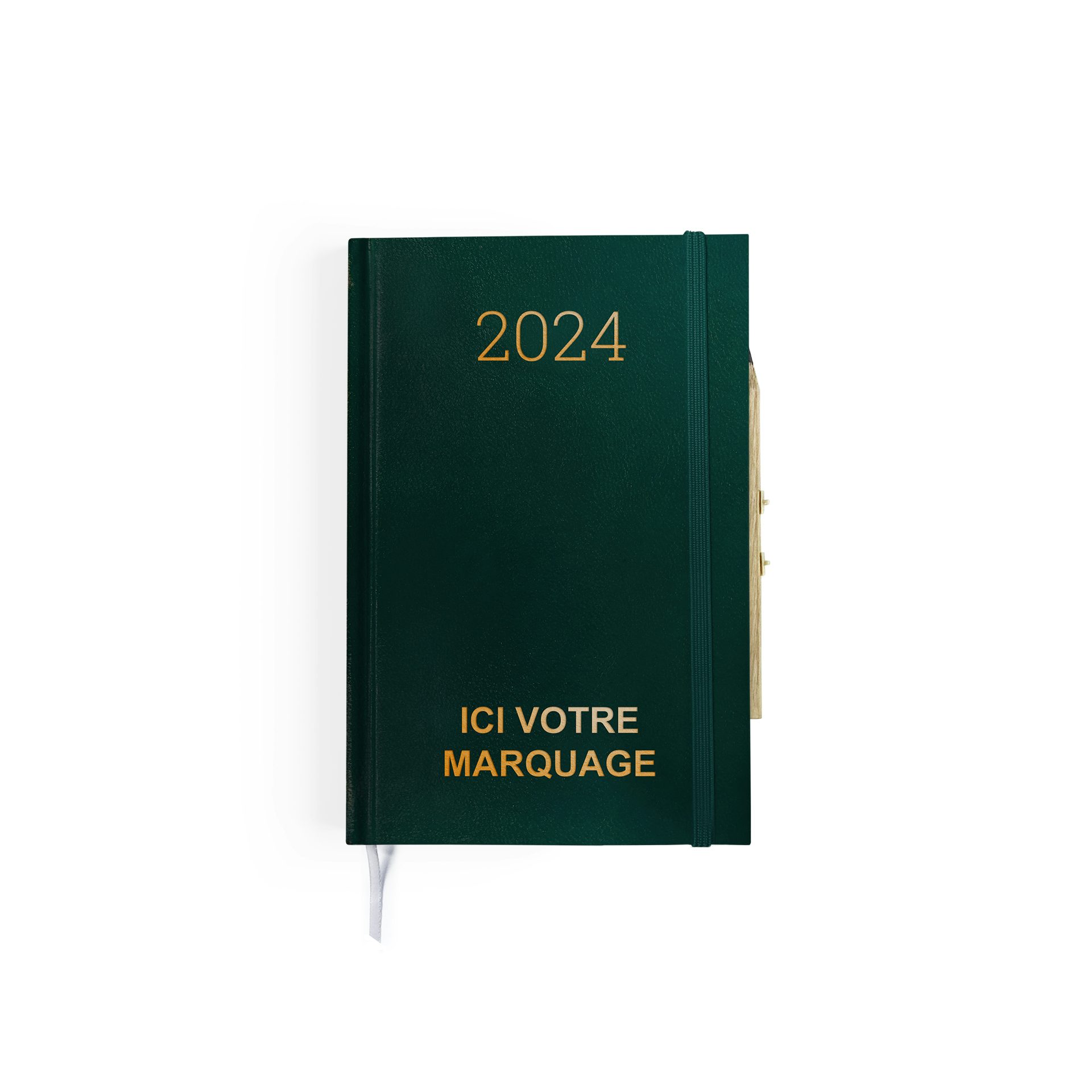 Agenda 2024 en bois de Peuplier à motifs, rechargeable