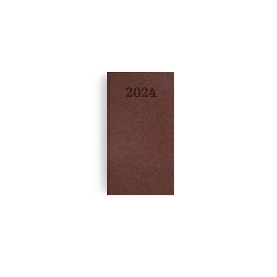 Agenda Emboîté Poche Mini Paris 2024 - Le Calendrier Pub Marquage Transfert  à chaud - Coloris Noir