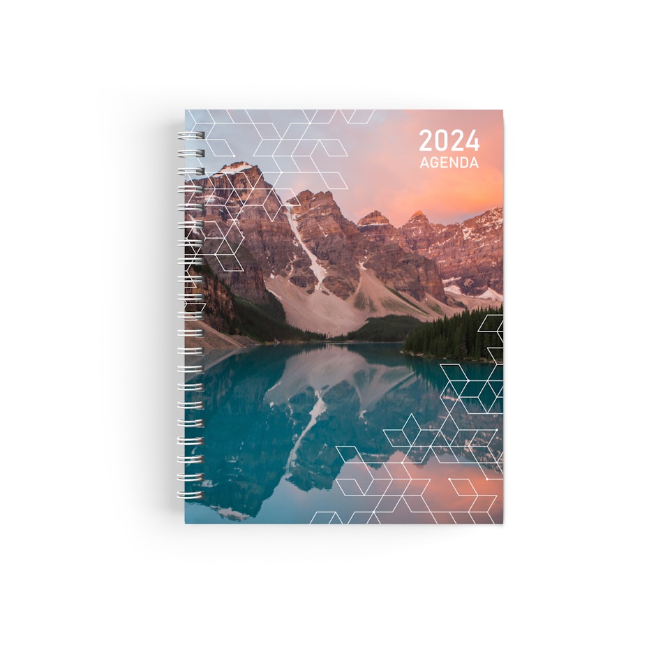 Agenda publicitaire spirale au format carré 2024 personnalisé avec photos 