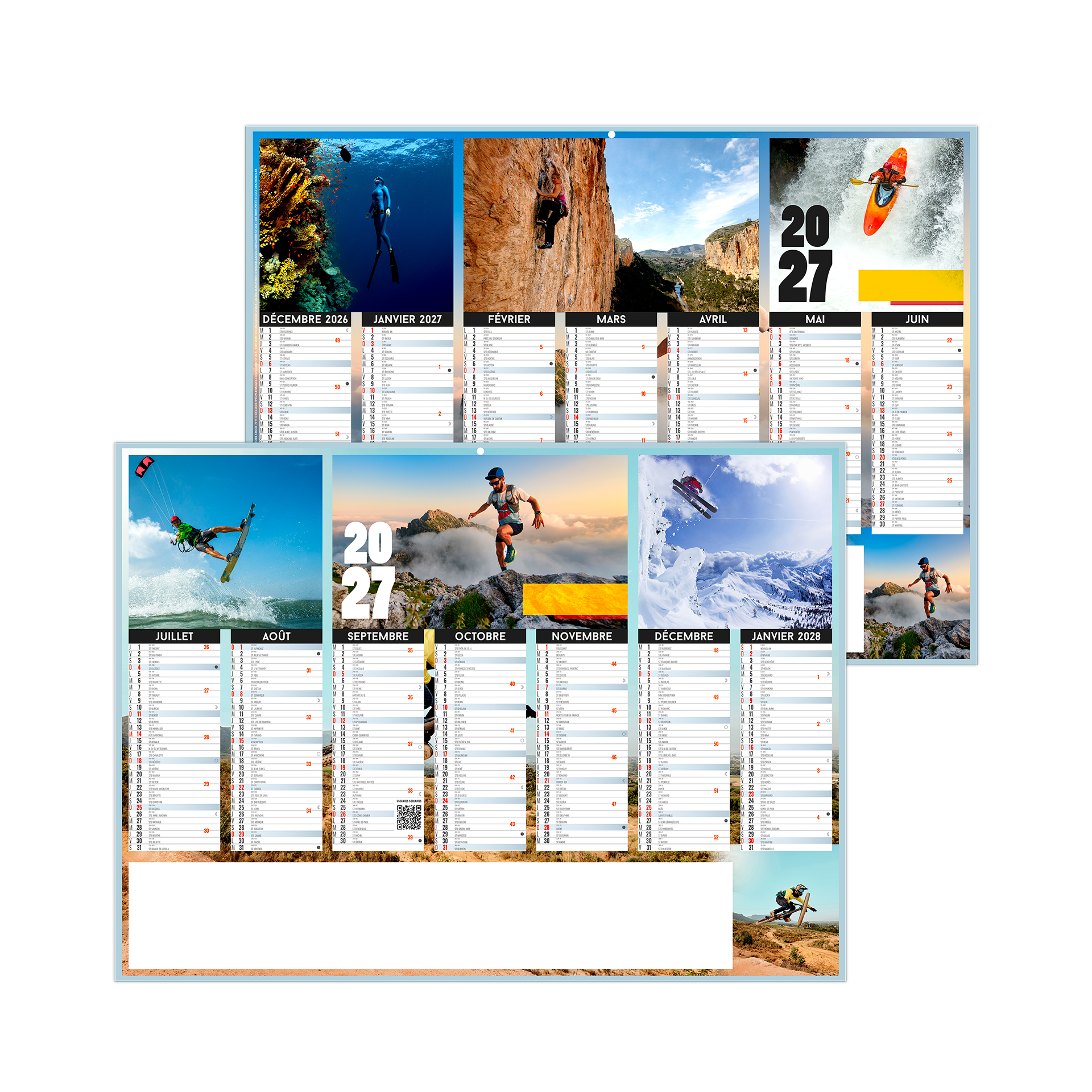 Adrenaline 2027 – Calendrier avec logo - vue 1