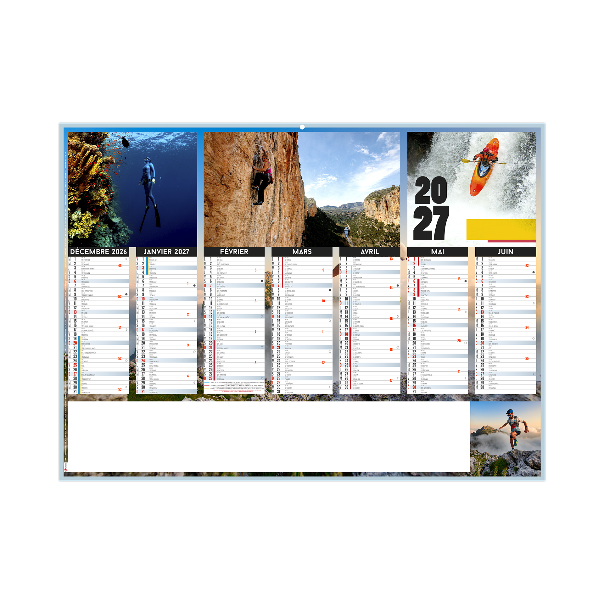 Adrenaline 2027 – Calendrier avec logo - vue 2