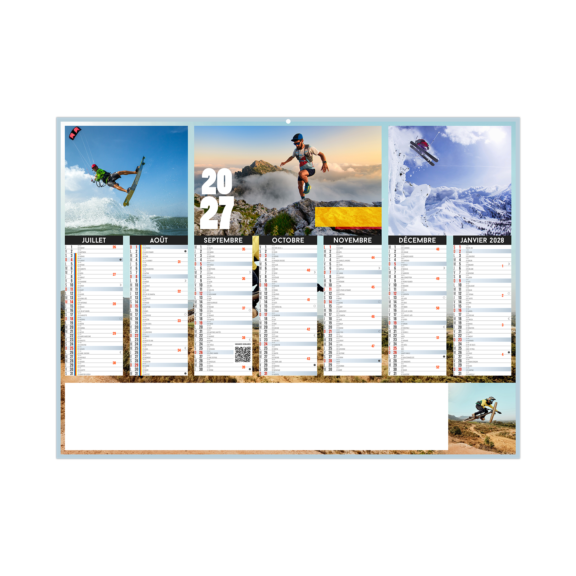 Adrenaline 2027 – Calendrier avec logo - vue 3