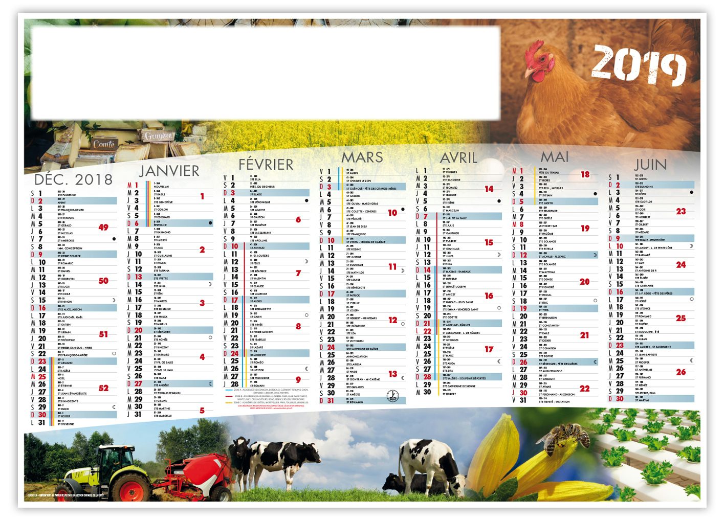 Calendrier 2023 Agriculteur Calendrier Agriculteur 2019 - Calendrier Bancaire Pour Les Agriculteurs