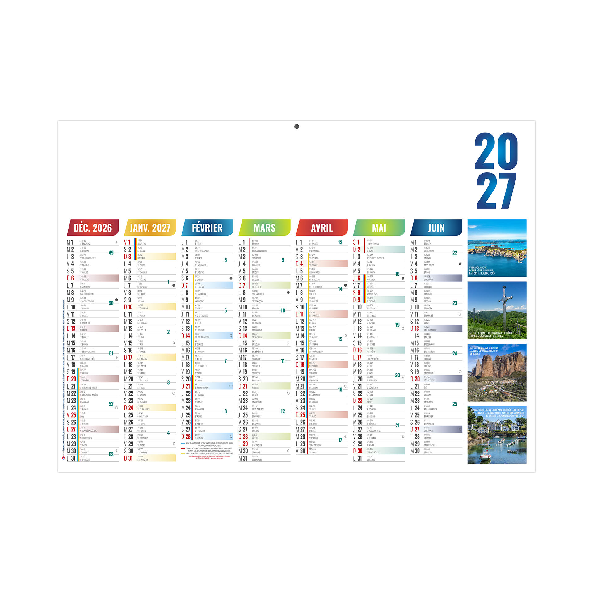 Alexandre 2027 – Calendrier avec logo - vue 2