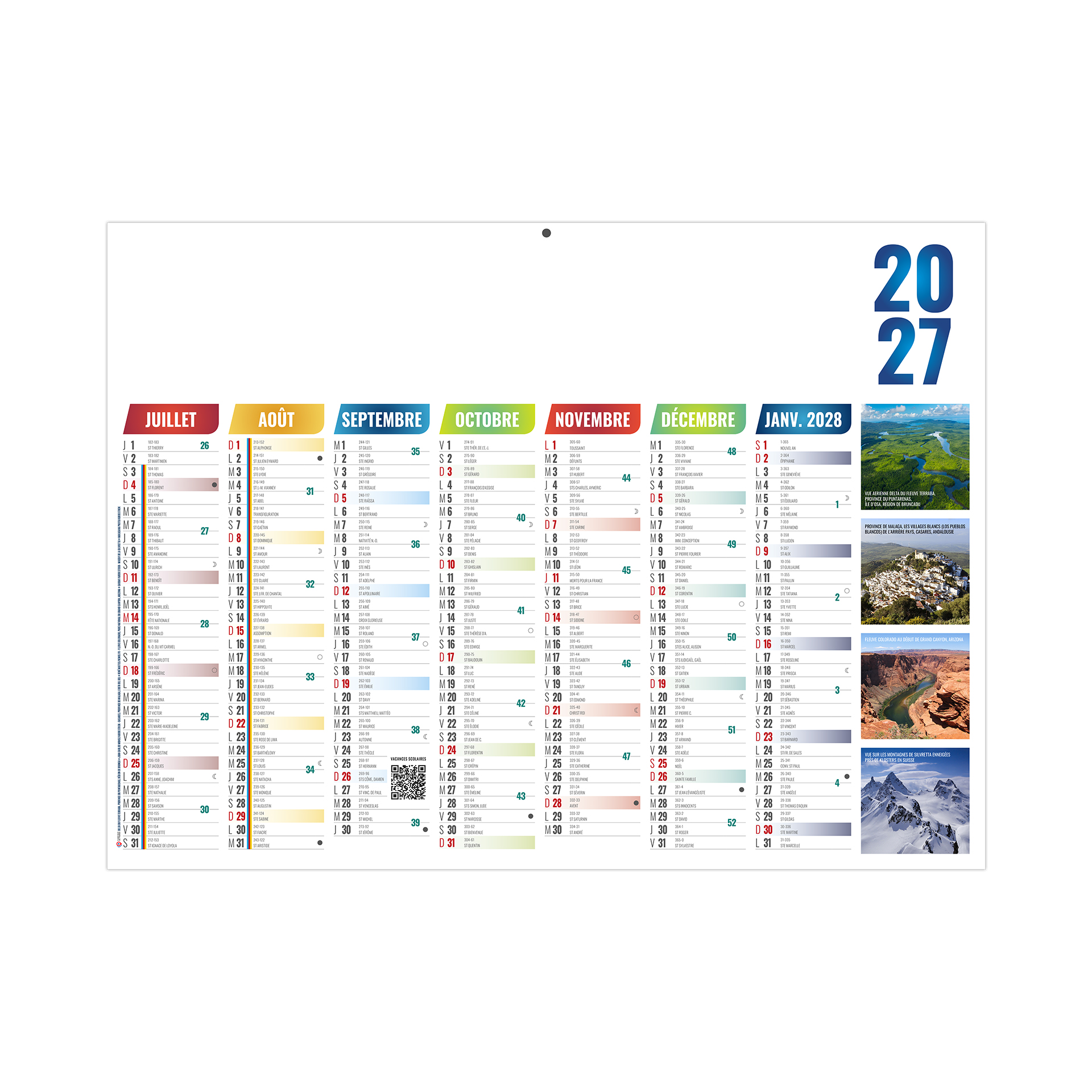 Alexandre 2027 – Calendrier avec logo - vue 3