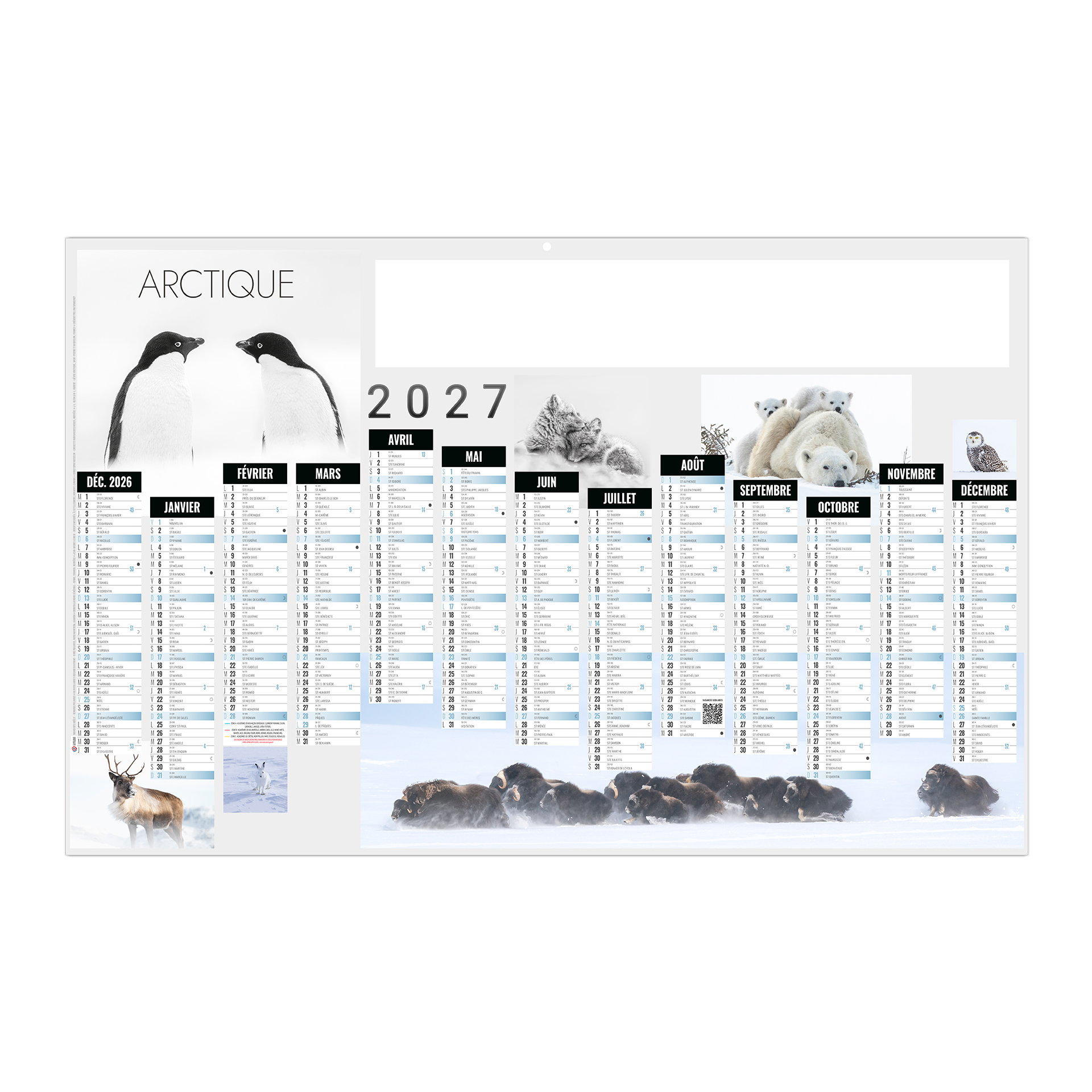 Arctique 2027 — calendrier 2027 personnalisé Grenoble