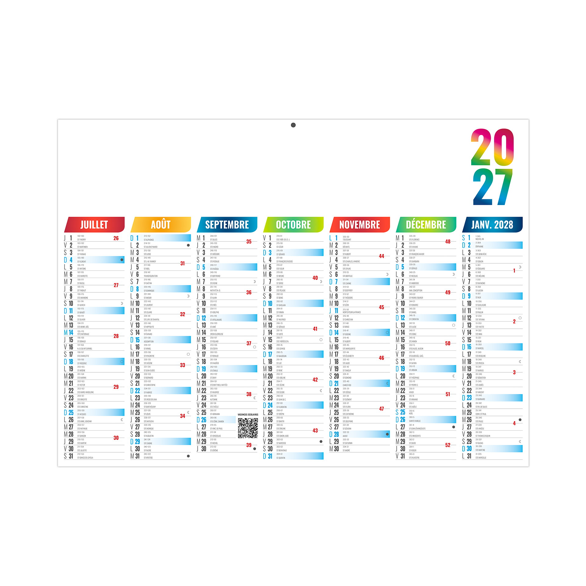 Arlequin 2027 – Calendrier avec logo - vue 3
