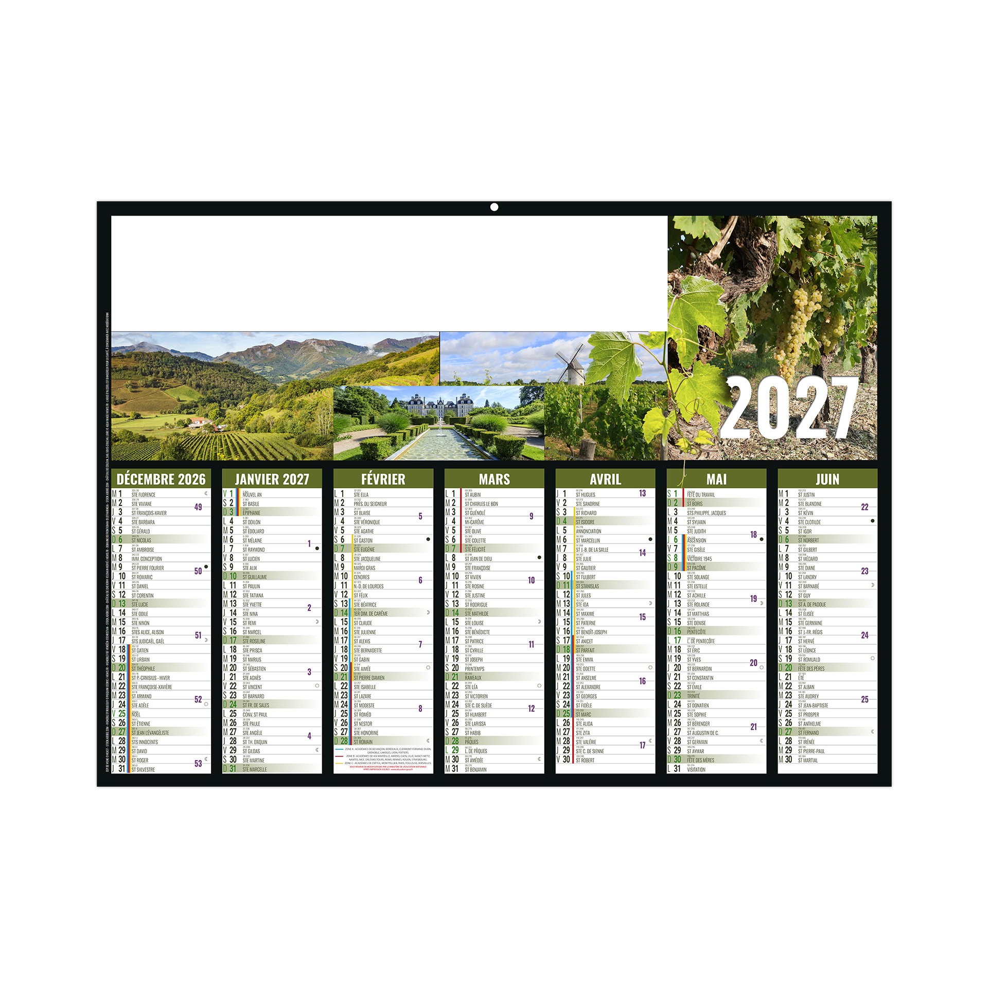 Aymeric 2027 – Calendrier avec logo - vue 2