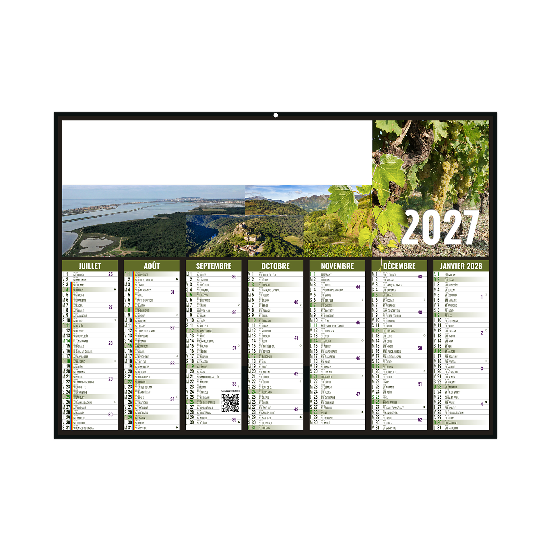 Aymeric 2027 – Calendrier avec logo - vue 3