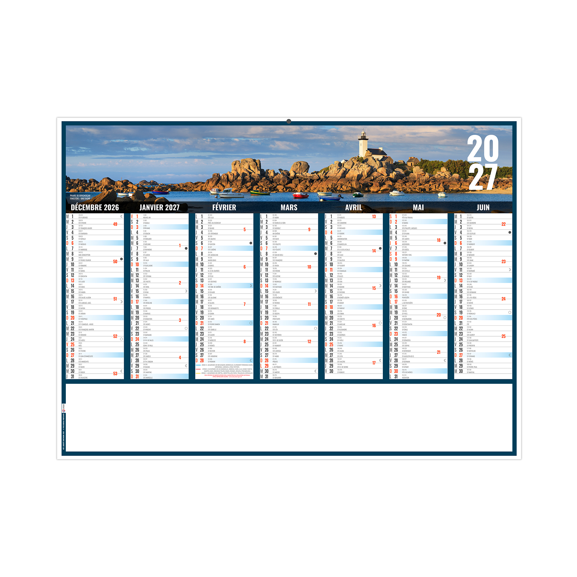 Liberté bretagne 2027 – Calendrier avec logo - vue 2