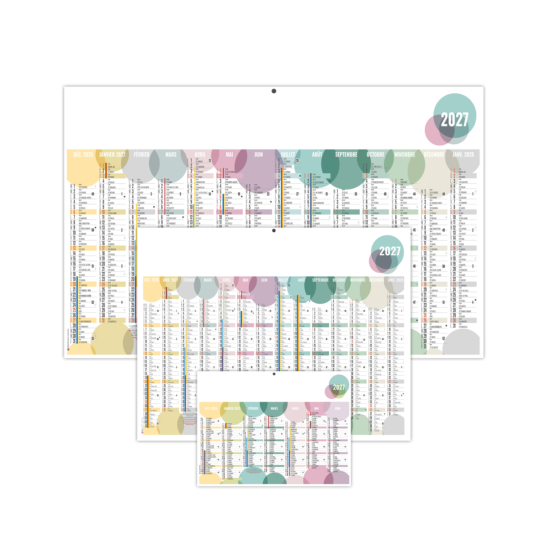 Bulles 2027 – Calendrier avec logo - vue 1