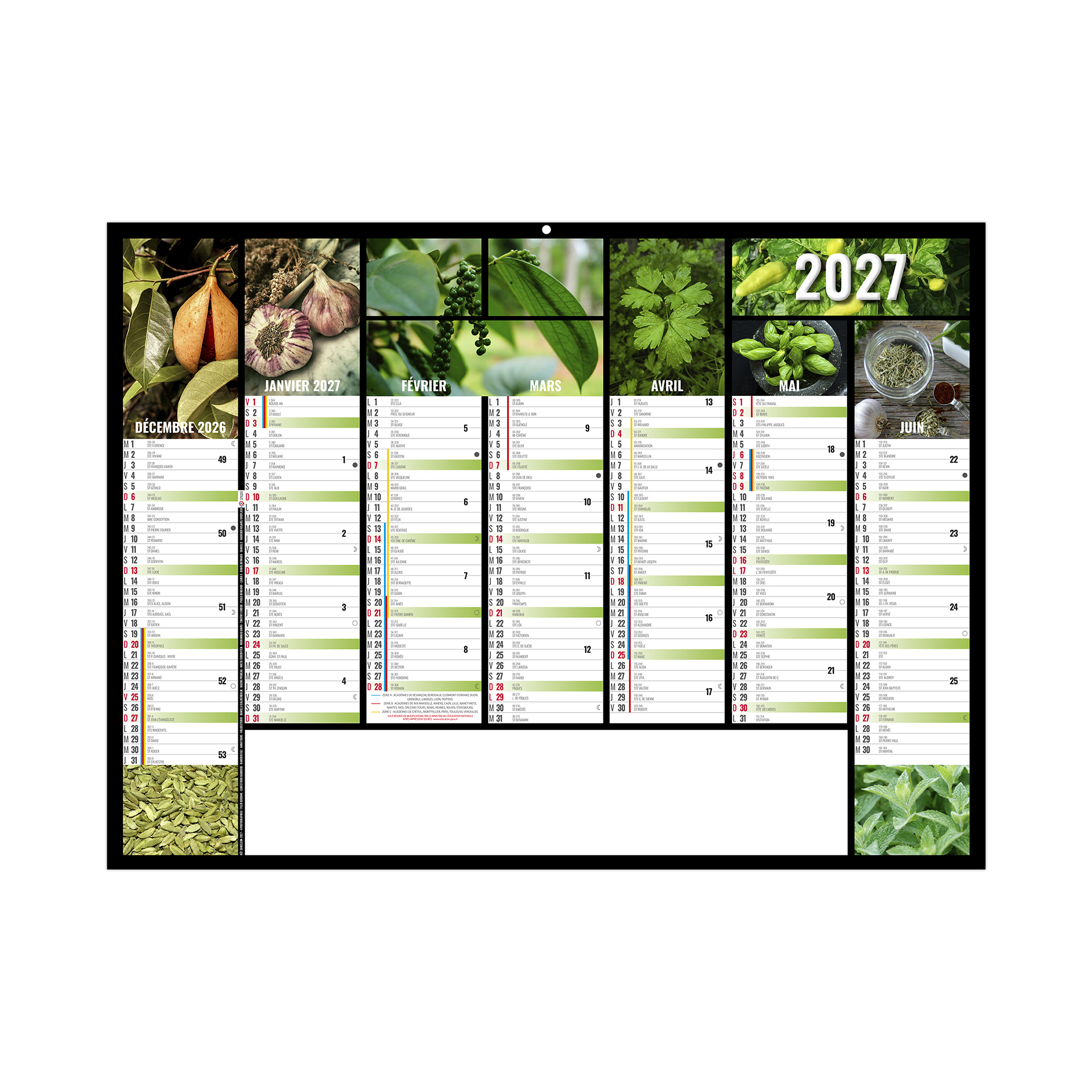 Caméléon 2027 – Calendrier avec logo - vue 2