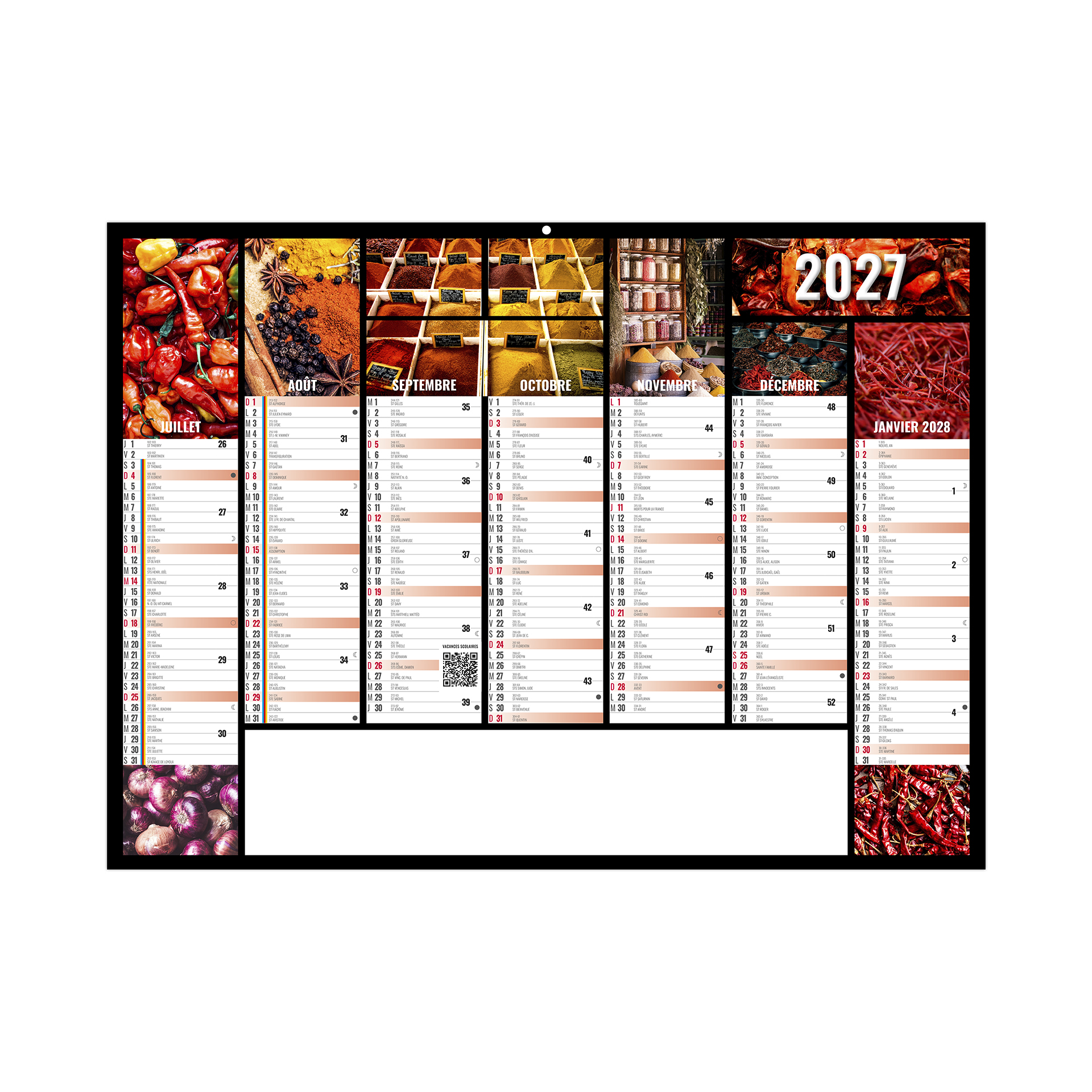 Caméléon 2027 – Calendrier avec logo - vue 3