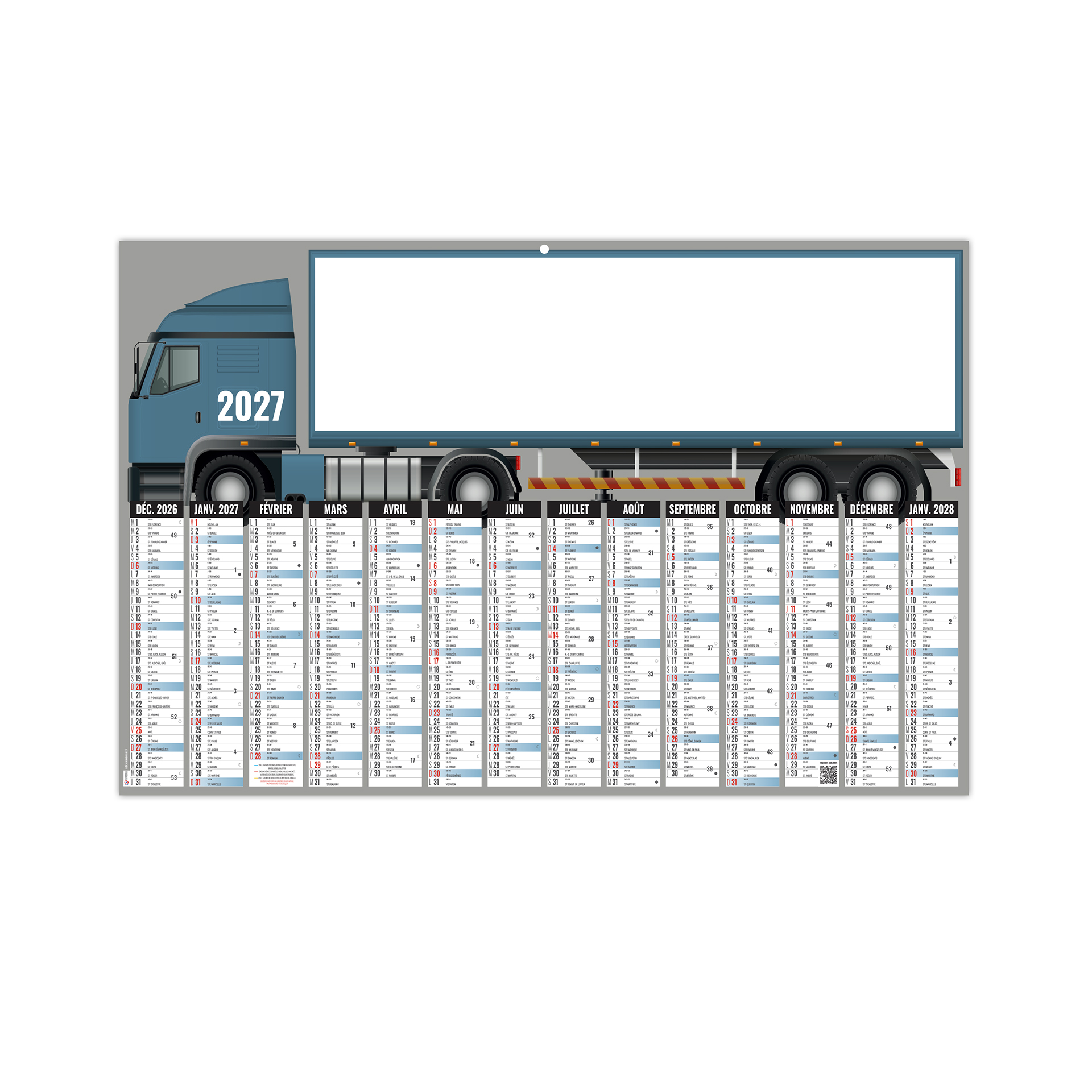 Camion 2027 – Calendrier avec logo - vue 4