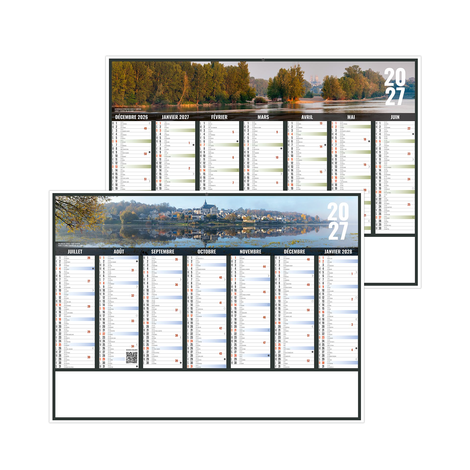 Liberté centre-val de loire 2027 – Calendrier avec logo - vue 1