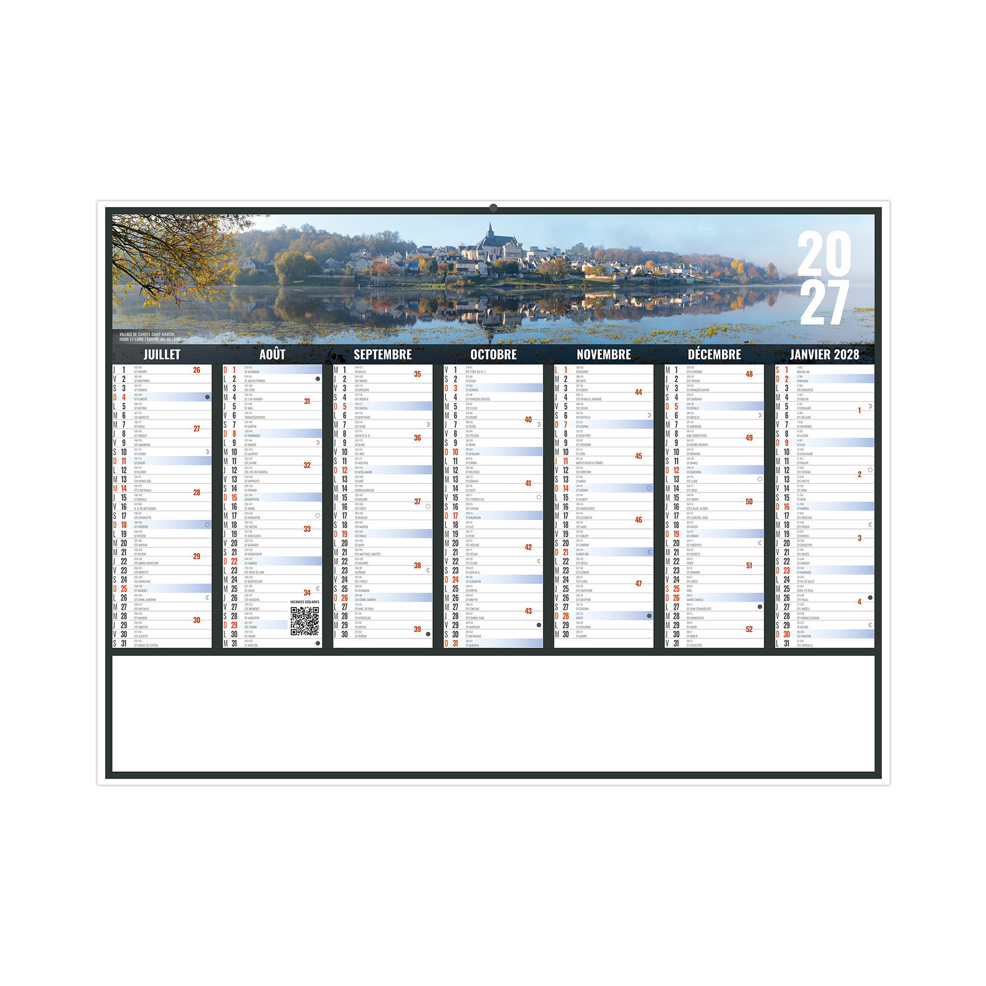 Liberté centre-val de loire 2027 – Calendrier avec logo - vue 3