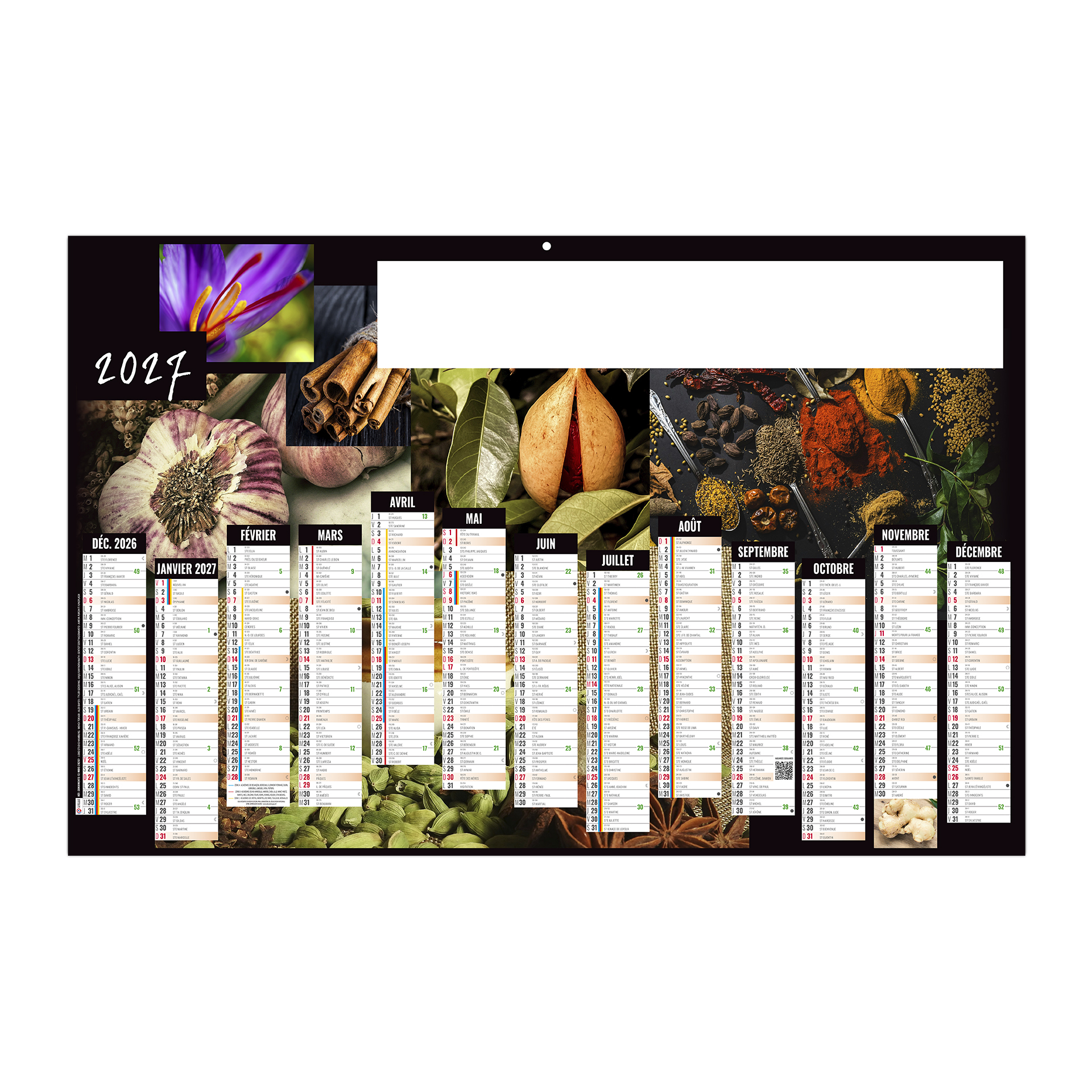 Condiments 2027 – Calendrier avec logo - vue 1