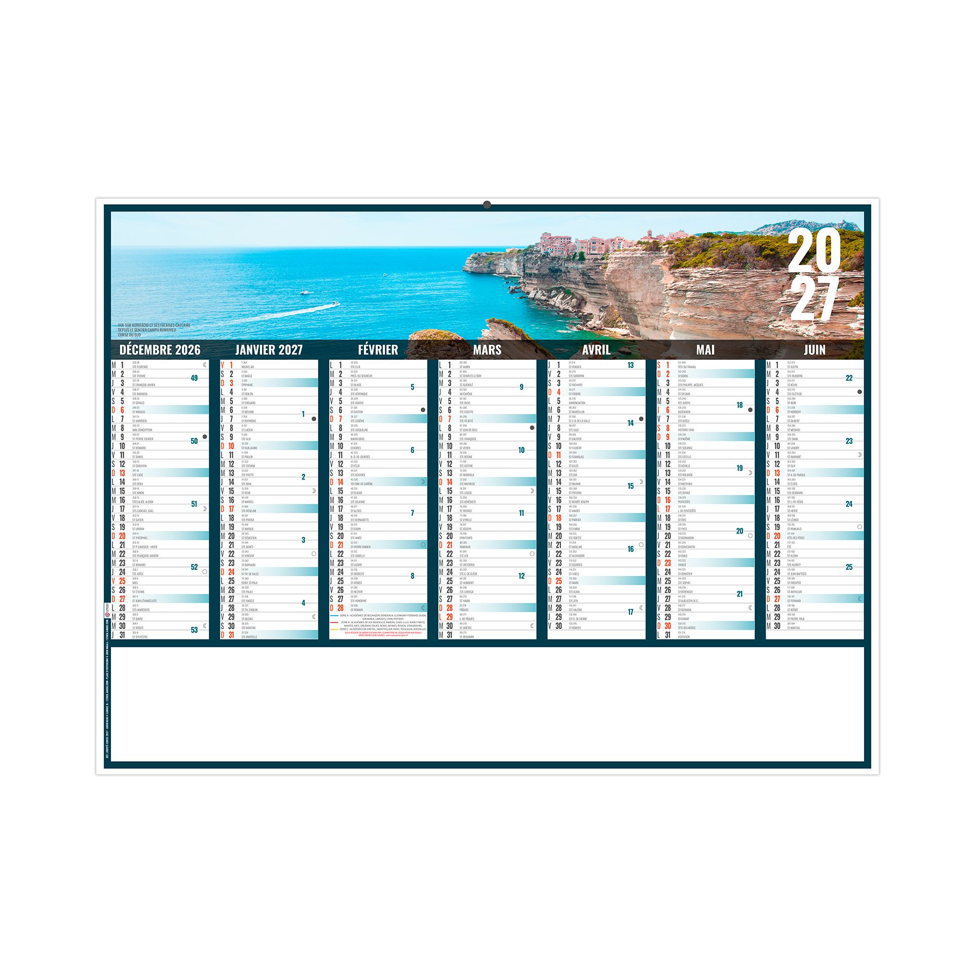 Liberté corse 2027 – Calendrier avec logo - vue 2