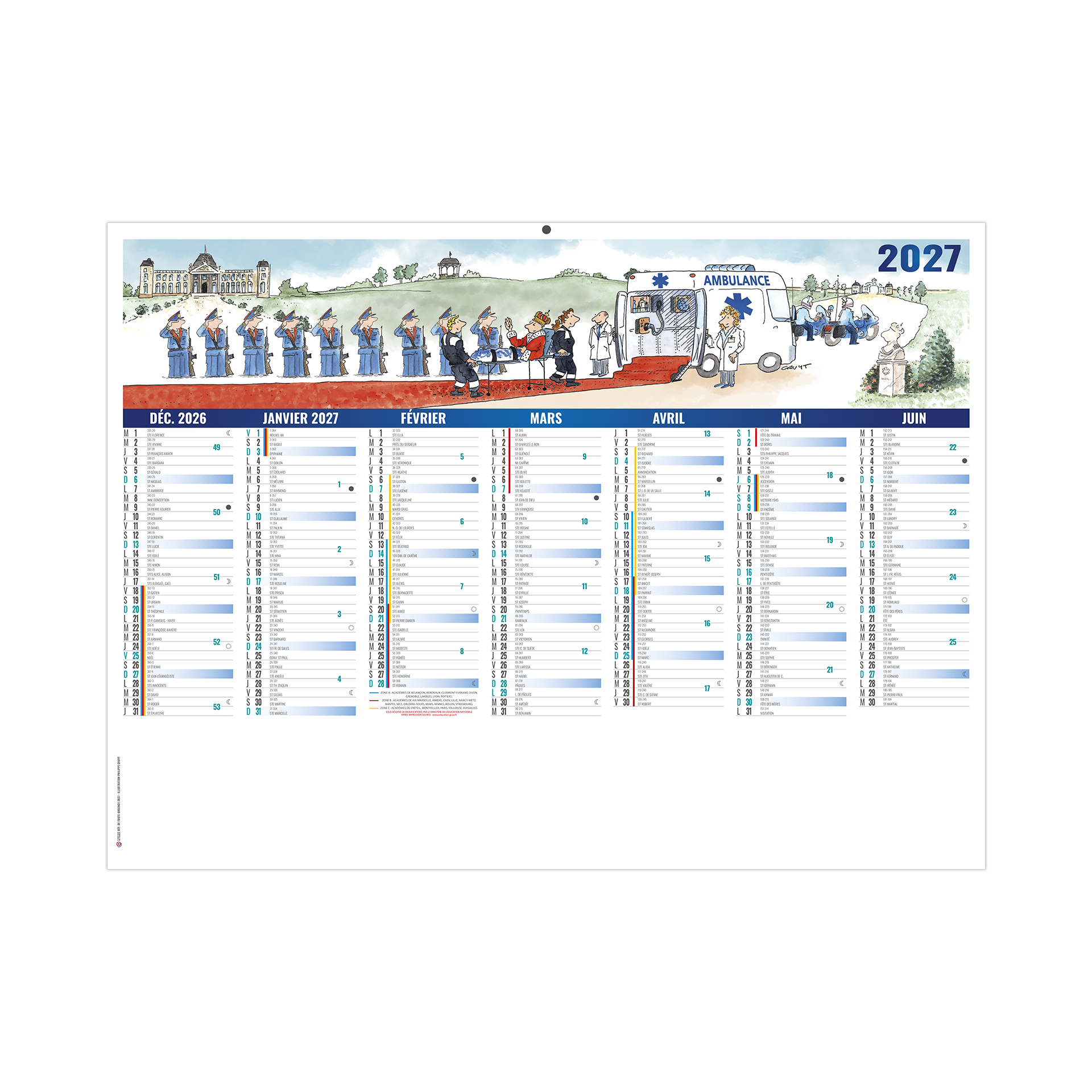 De toute urgence 2027 – Calendrier avec logo - vue 2