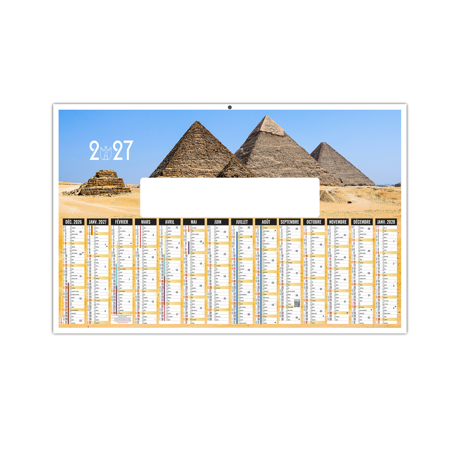 Pyramides 2027 – Calendrier avec logo - vue 2