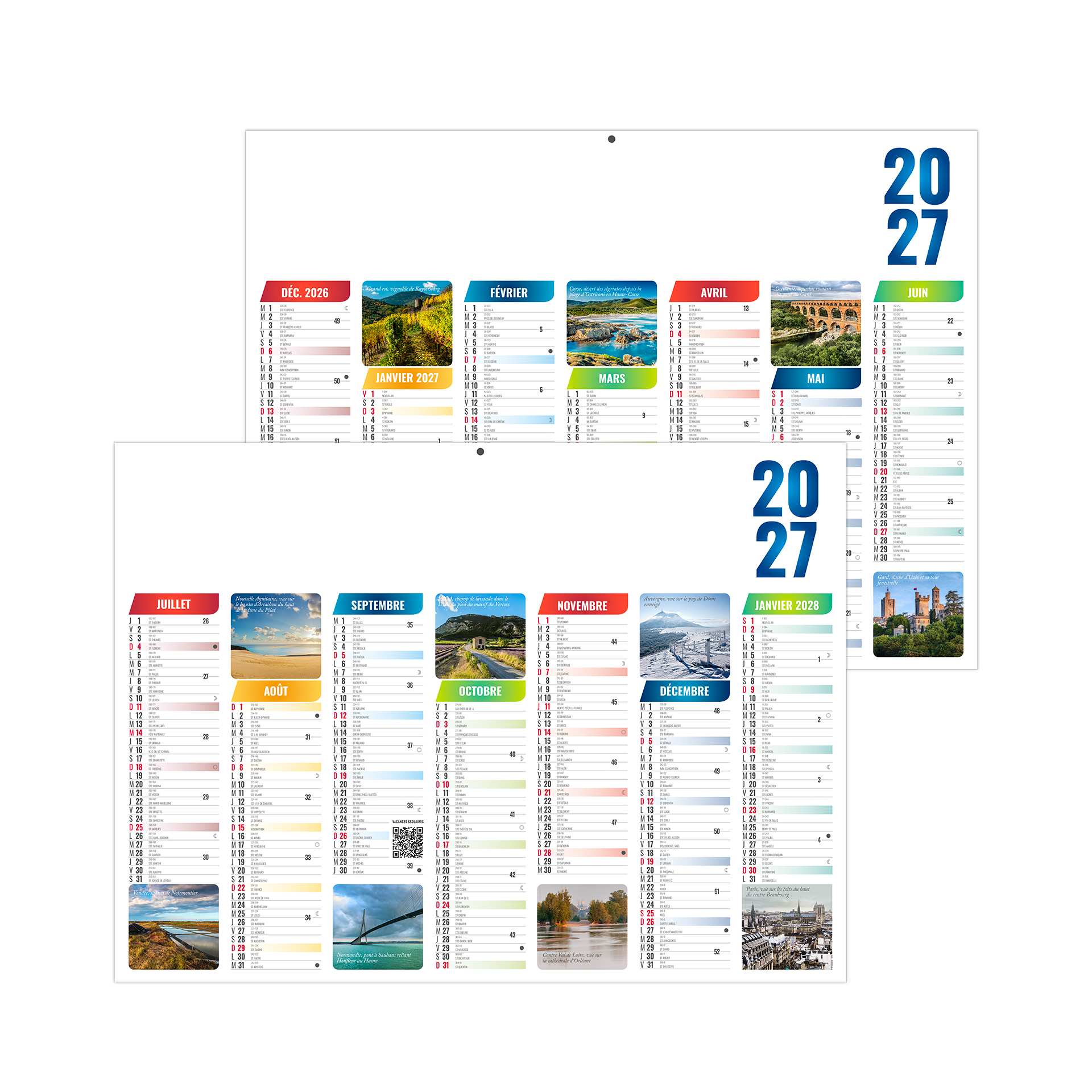 Émilien 2027 – Calendrier avec logo - vue 1