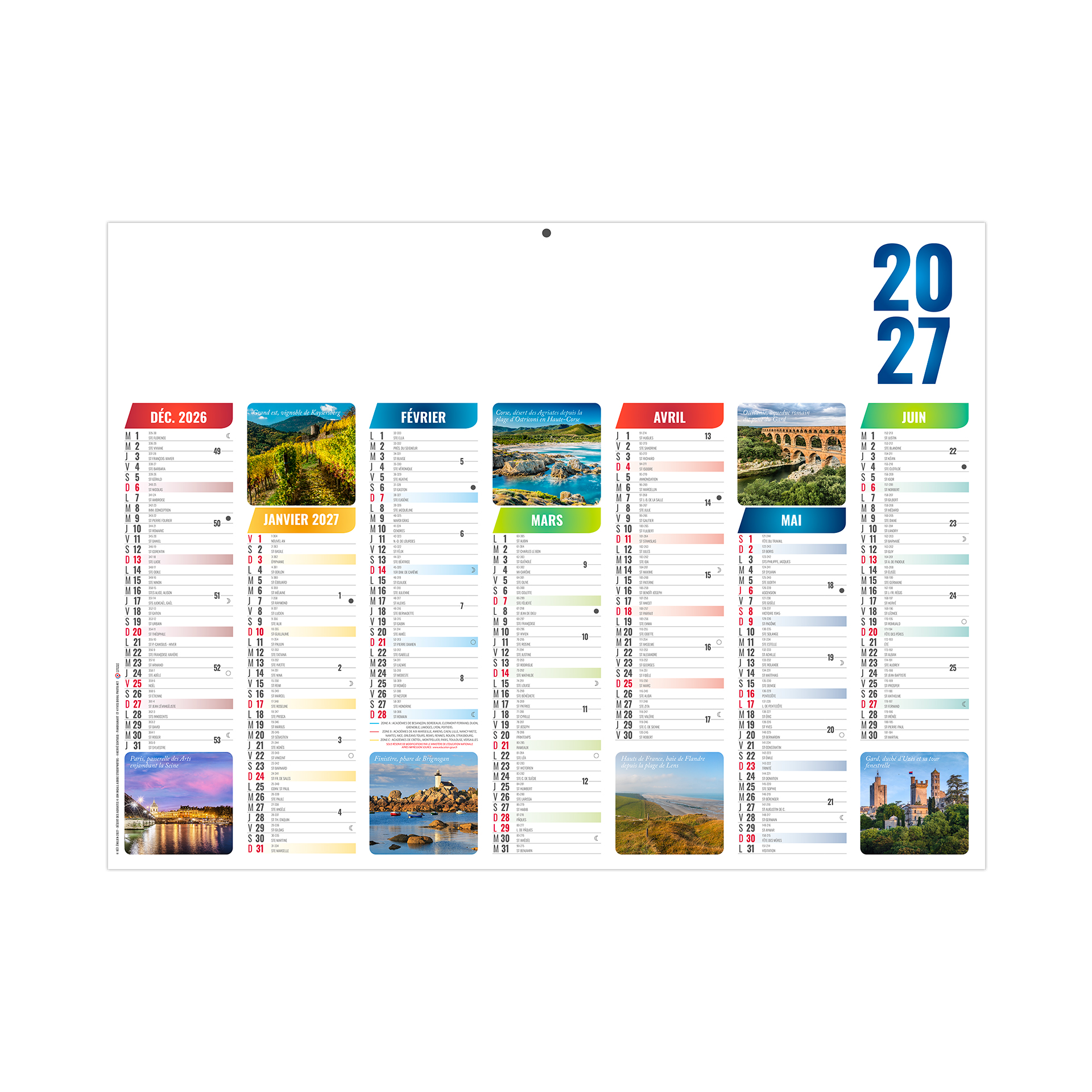Émilien 2027 – Calendrier avec logo - vue 2