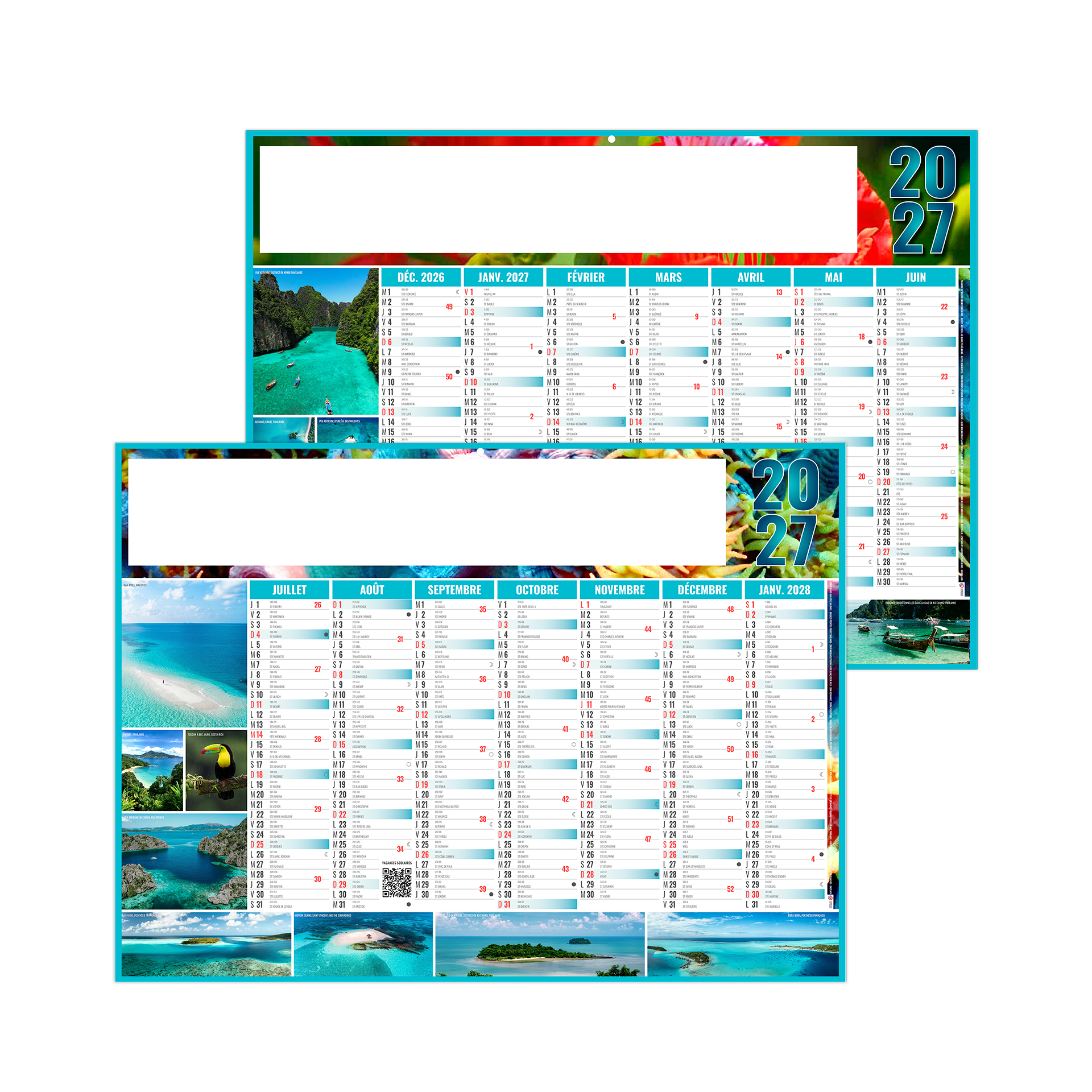 Exotic 2027 – Calendrier avec logo - vue 1
