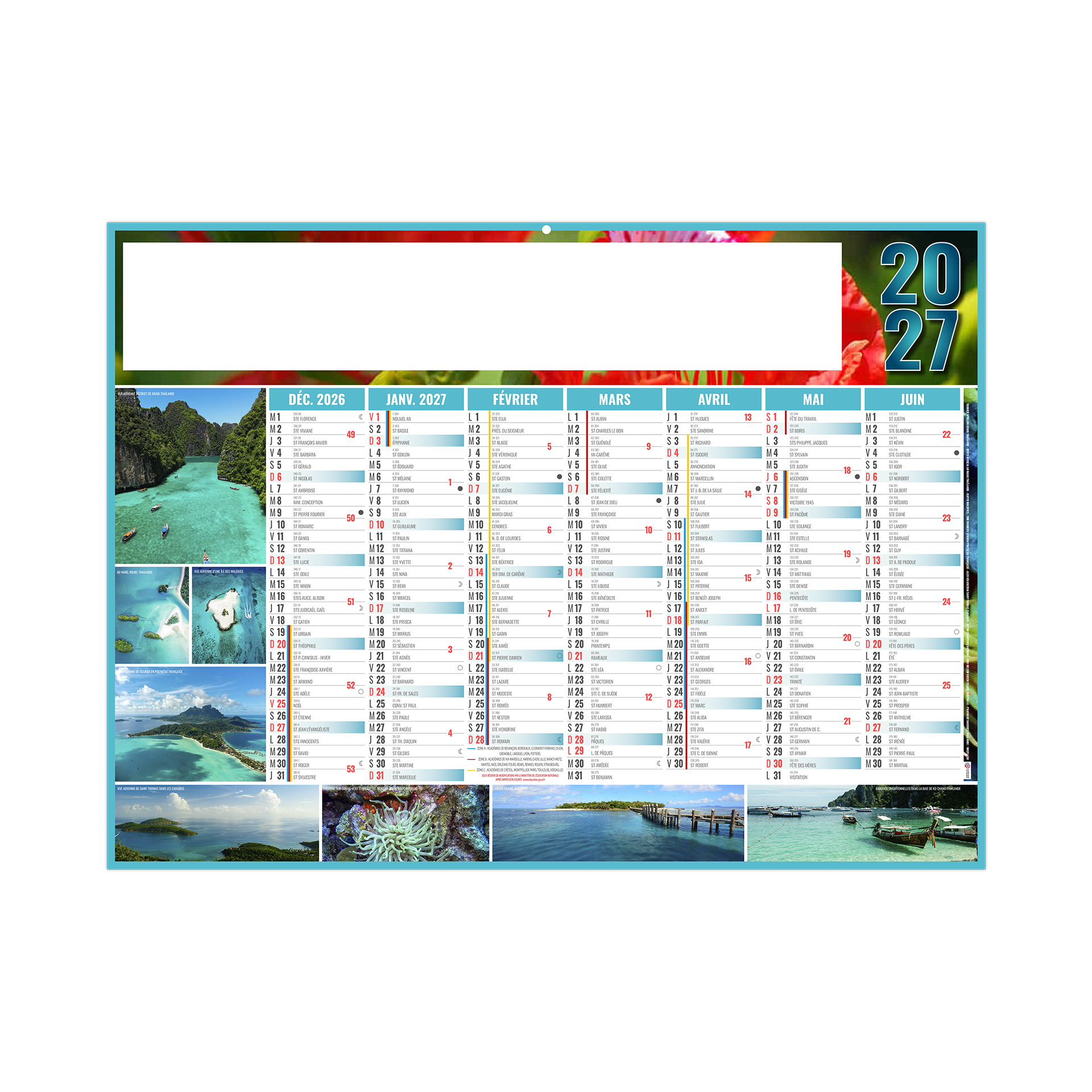 Exotic 2027 – Calendrier avec logo - vue 2