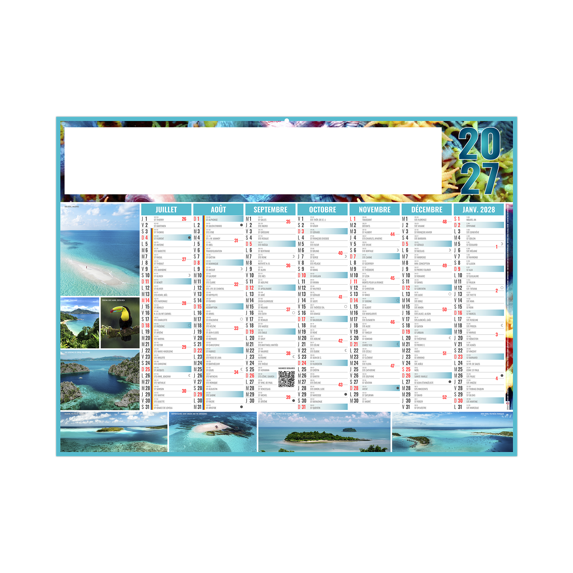 Exotic 2027 – Calendrier avec logo - vue 3