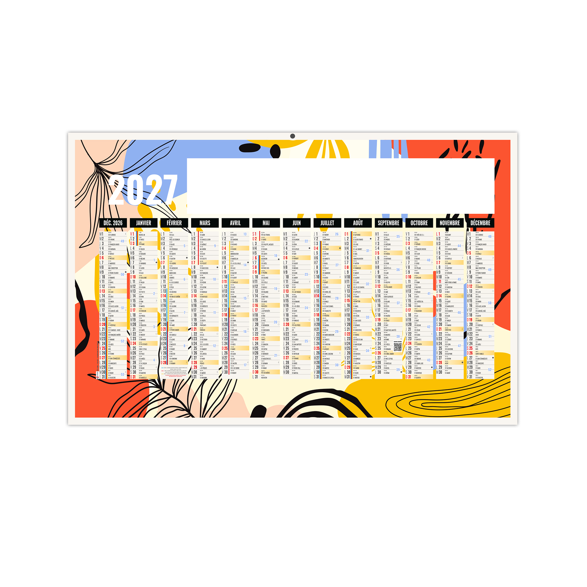 Flora 2027 – Calendrier avec logo - vue 1