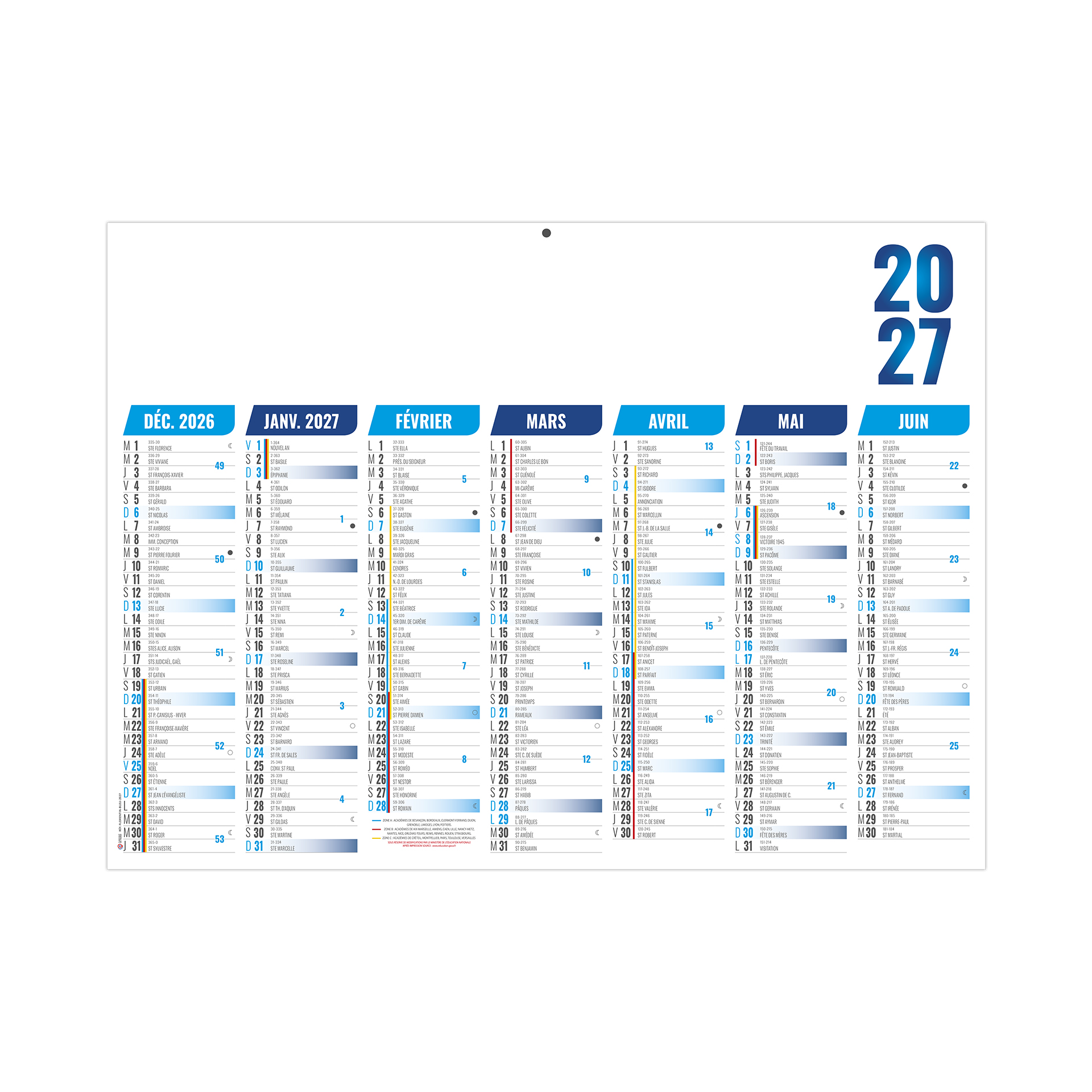 Florentin 2027 – Calendrier avec logo - vue 2
