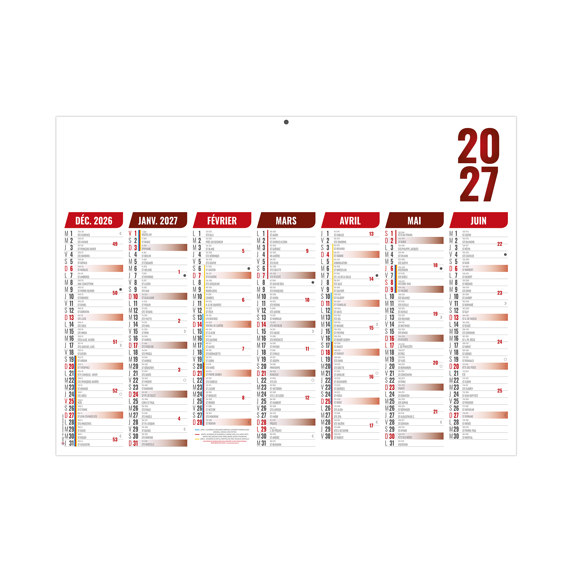Florentin 2027 – Calendrier avec logo - vue 4