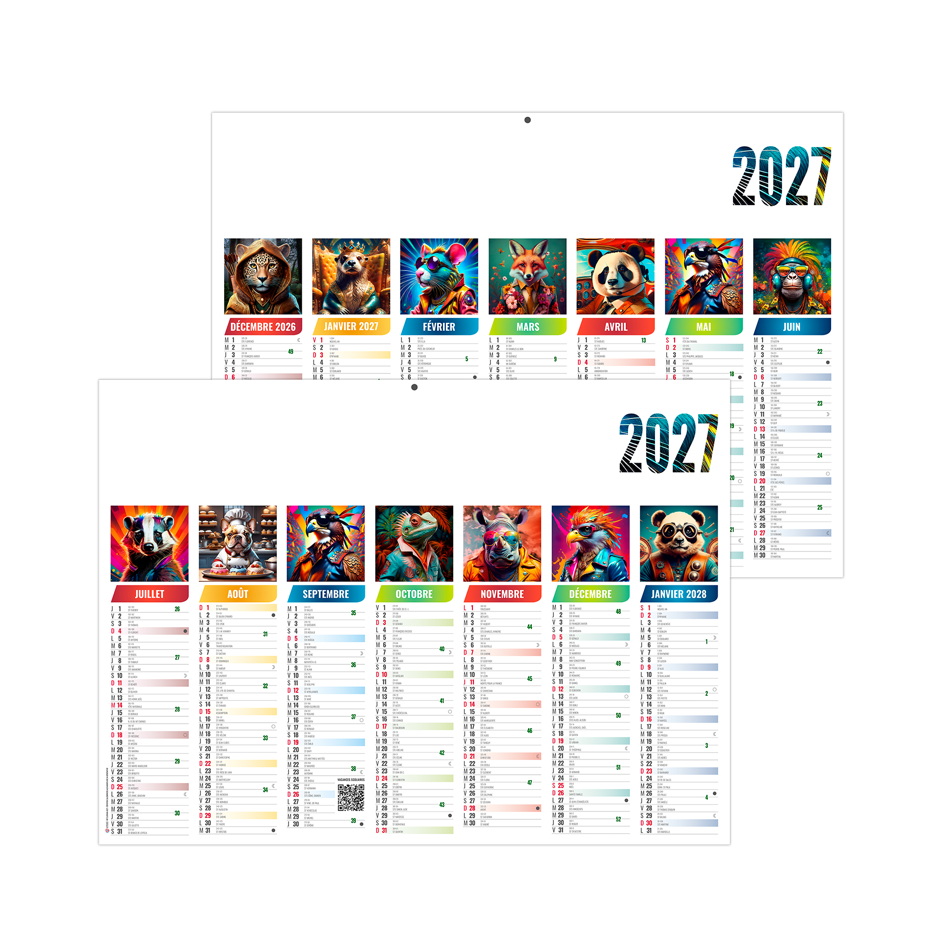 Florian 2027 – Calendrier avec logo - vue 1