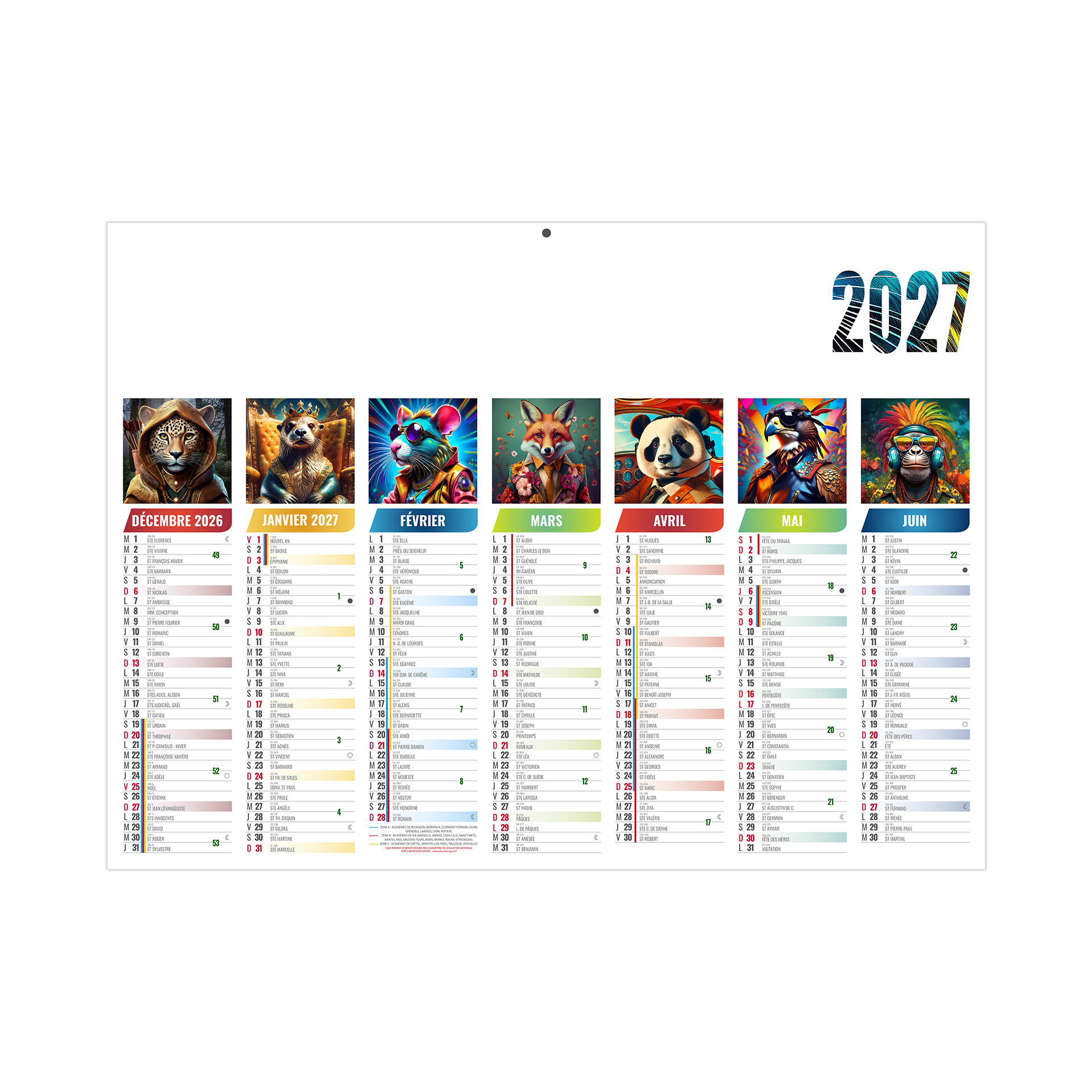 Florian 2027 – Calendrier avec logo - vue 2