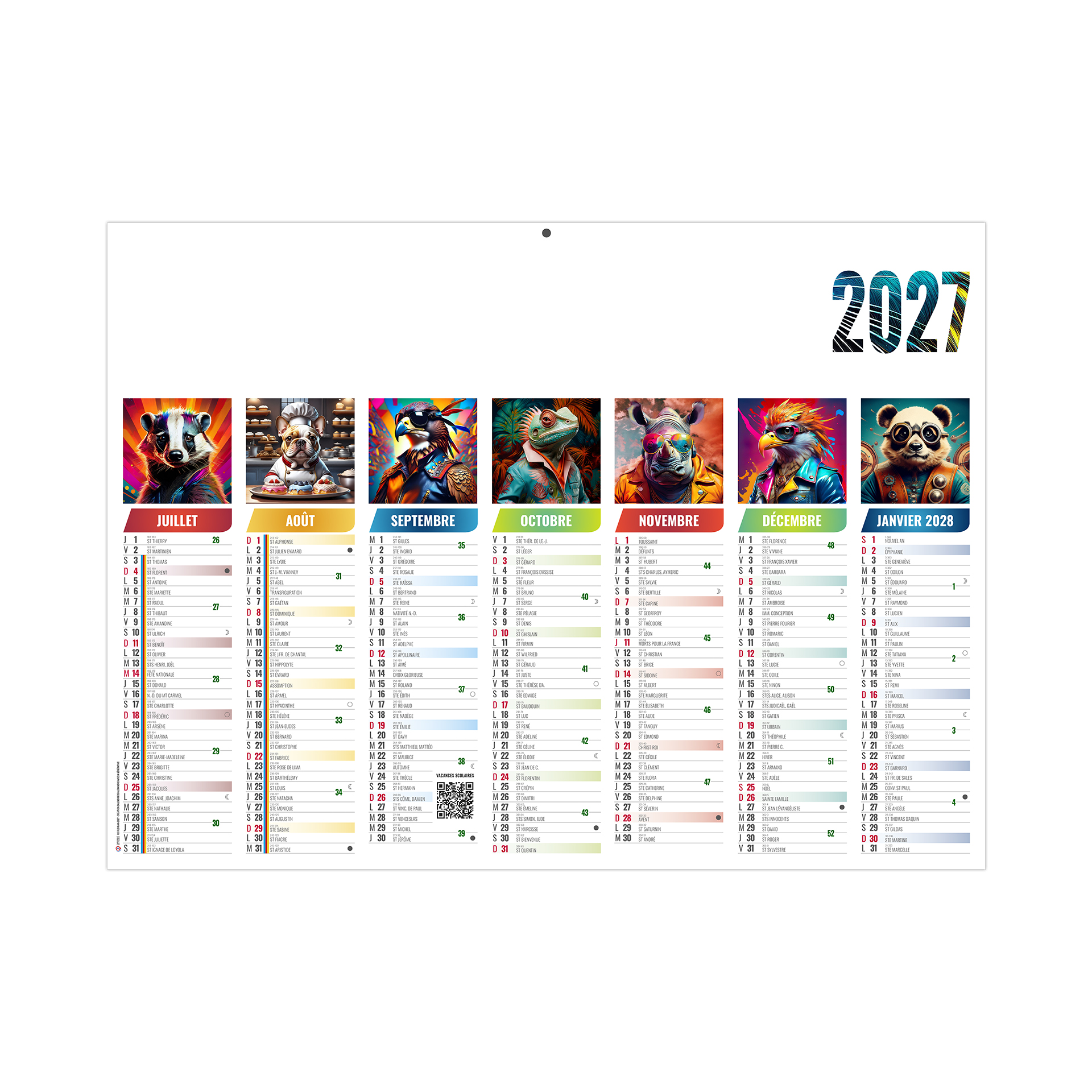 Florian 2027 – Calendrier avec logo - vue 3