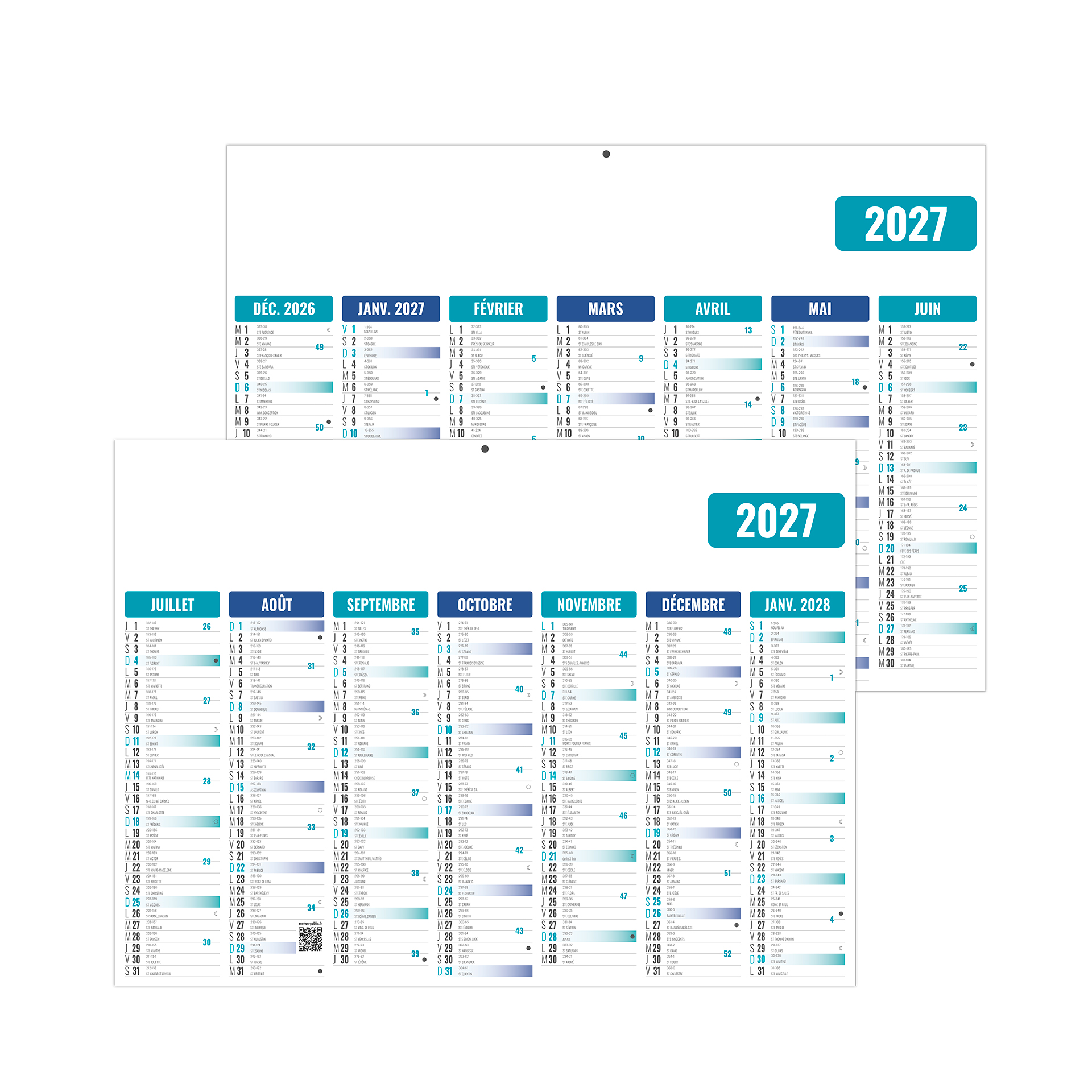 Gameco 2027 – Calendrier avec logo - vue 3