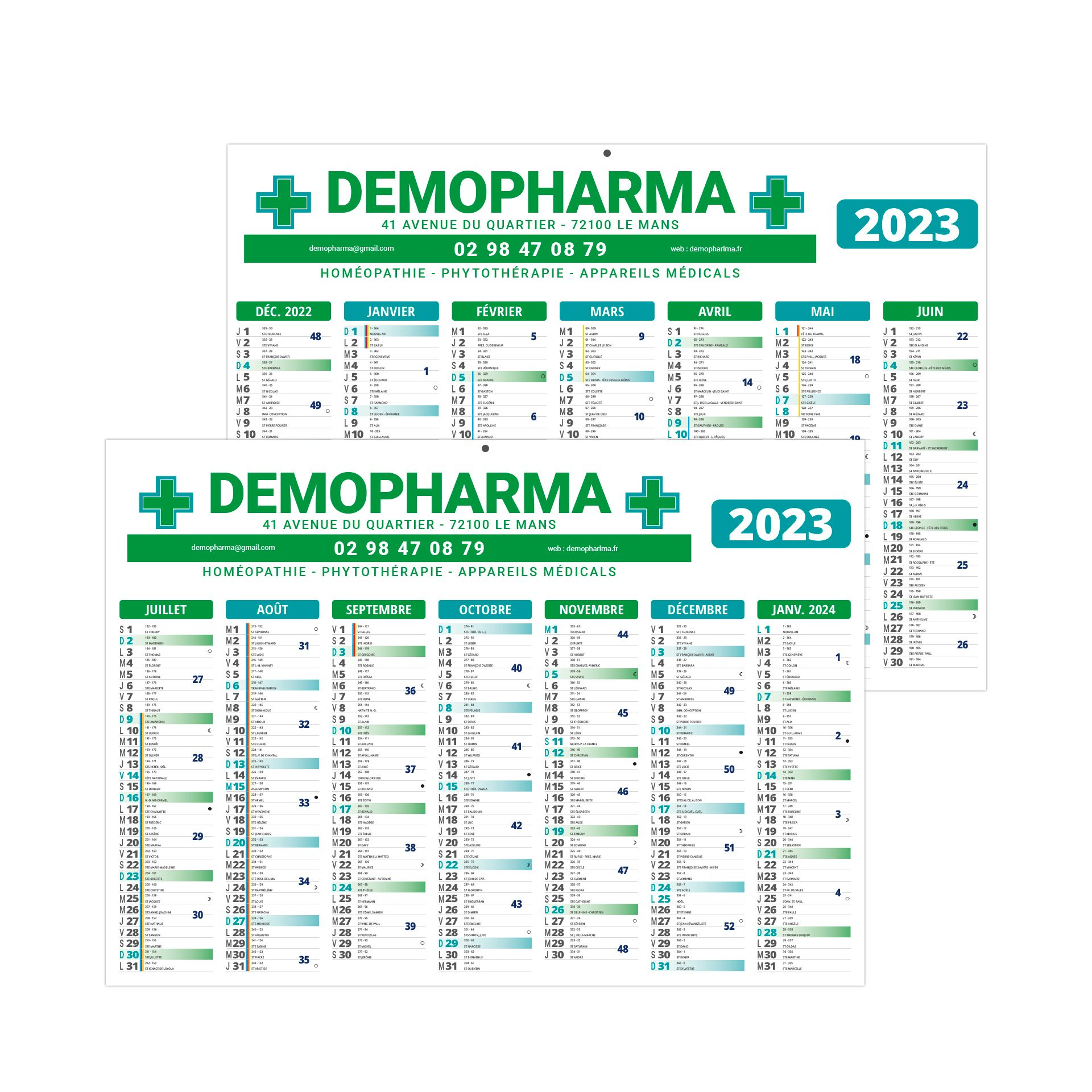 Calendrier Lunaire Gamm Vert 2023 Sans Titre