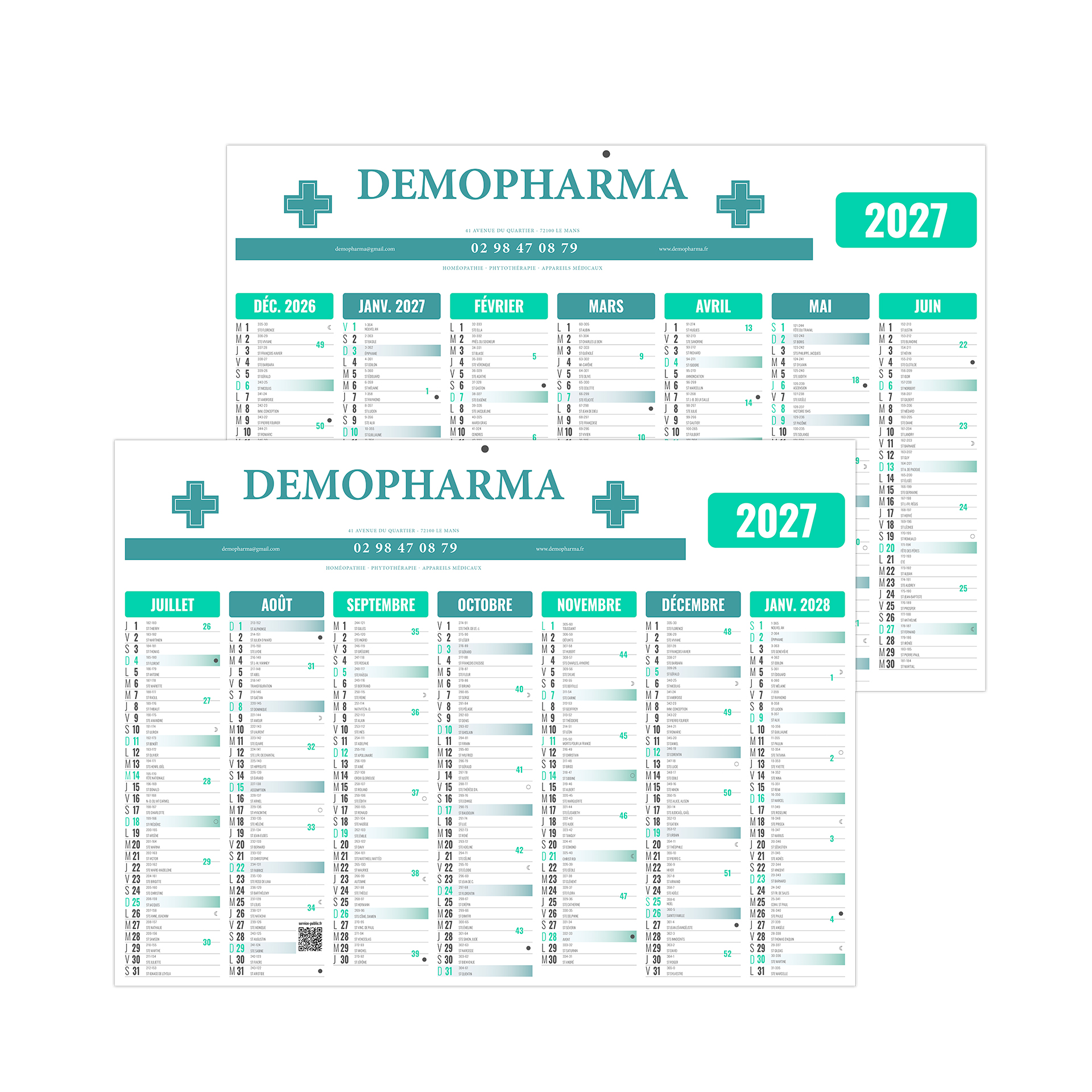 Gameco 2027 – Calendrier avec logo - vue 4
