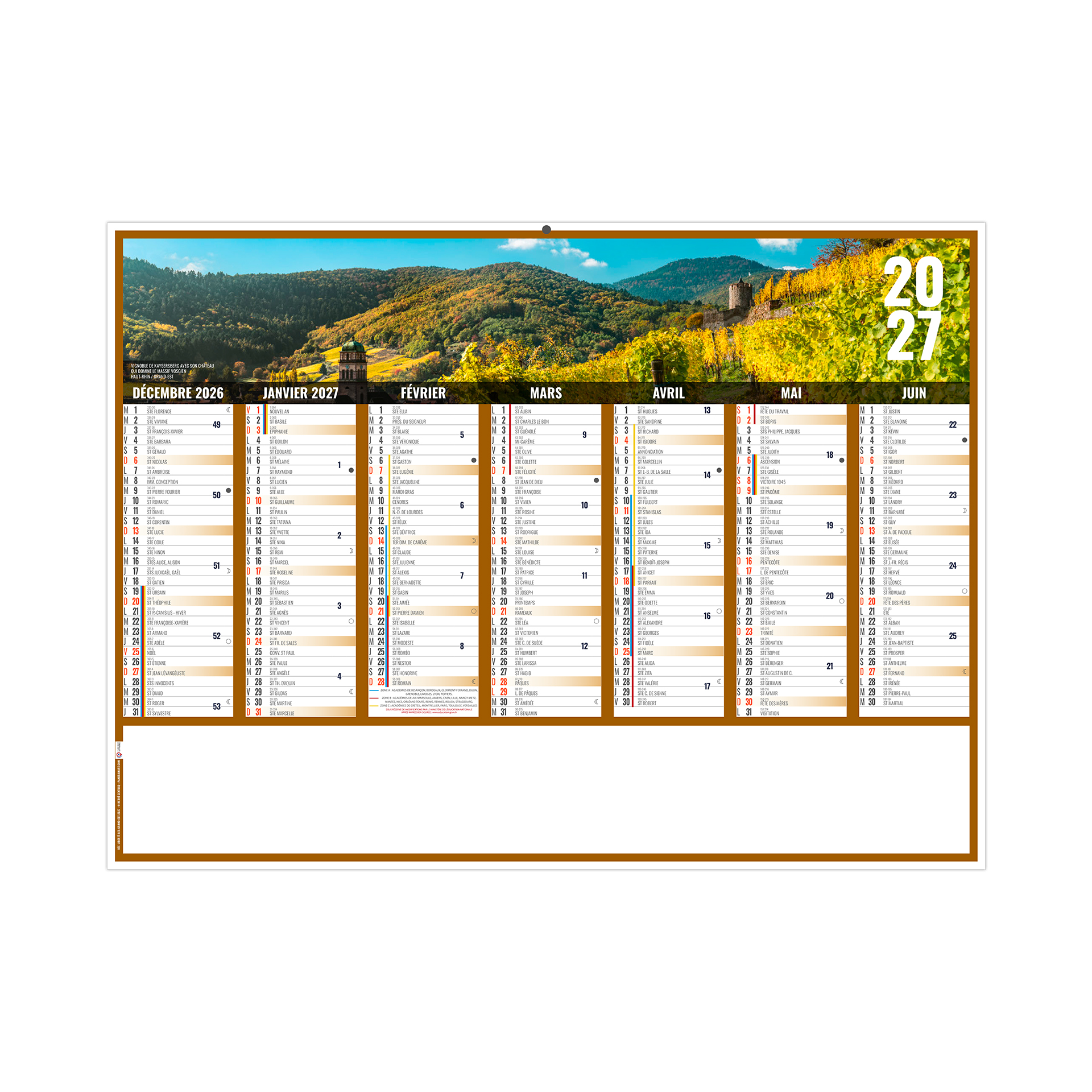Liberté grand-est 2027 – Calendrier avec logo - vue 2