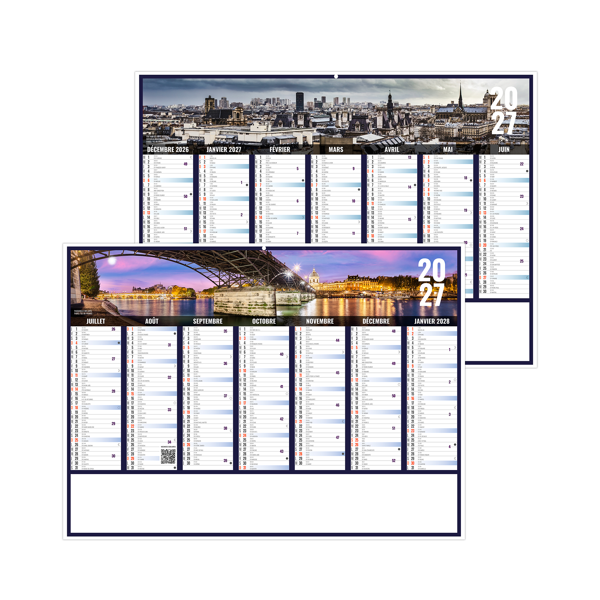 Liberté île-de-france 2027 – Calendrier avec logo - vue 1