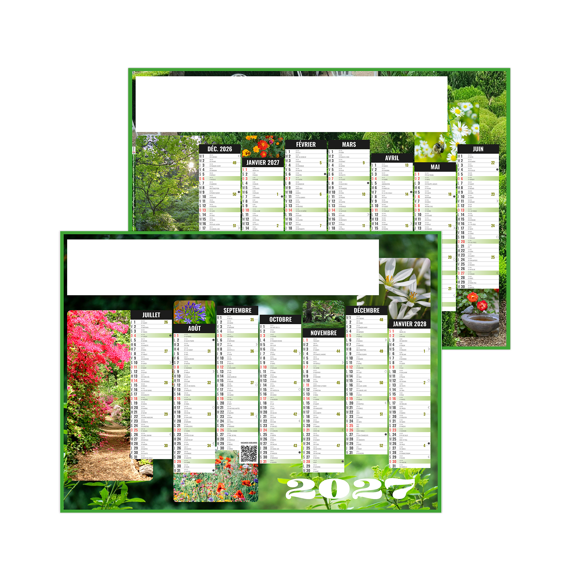 Jardins 2027 – Calendrier avec logo - vue 1