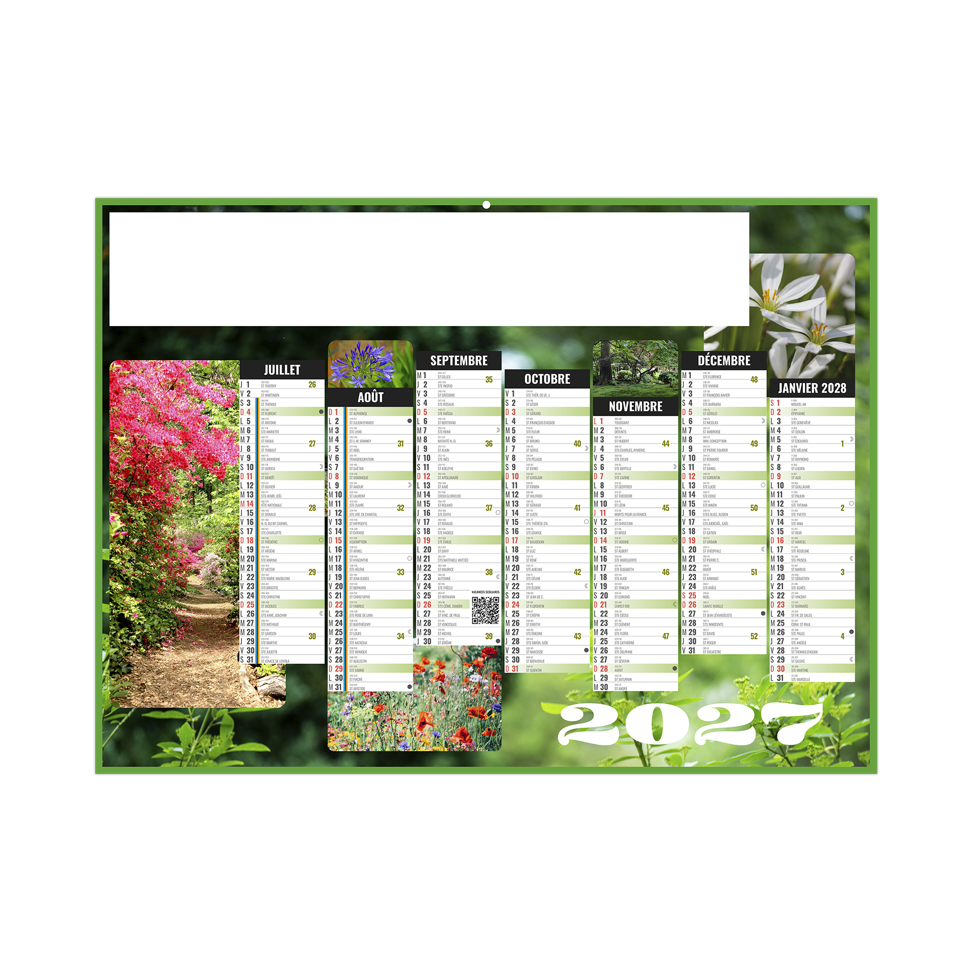Jardins 2027 – Calendrier avec logo - vue 3