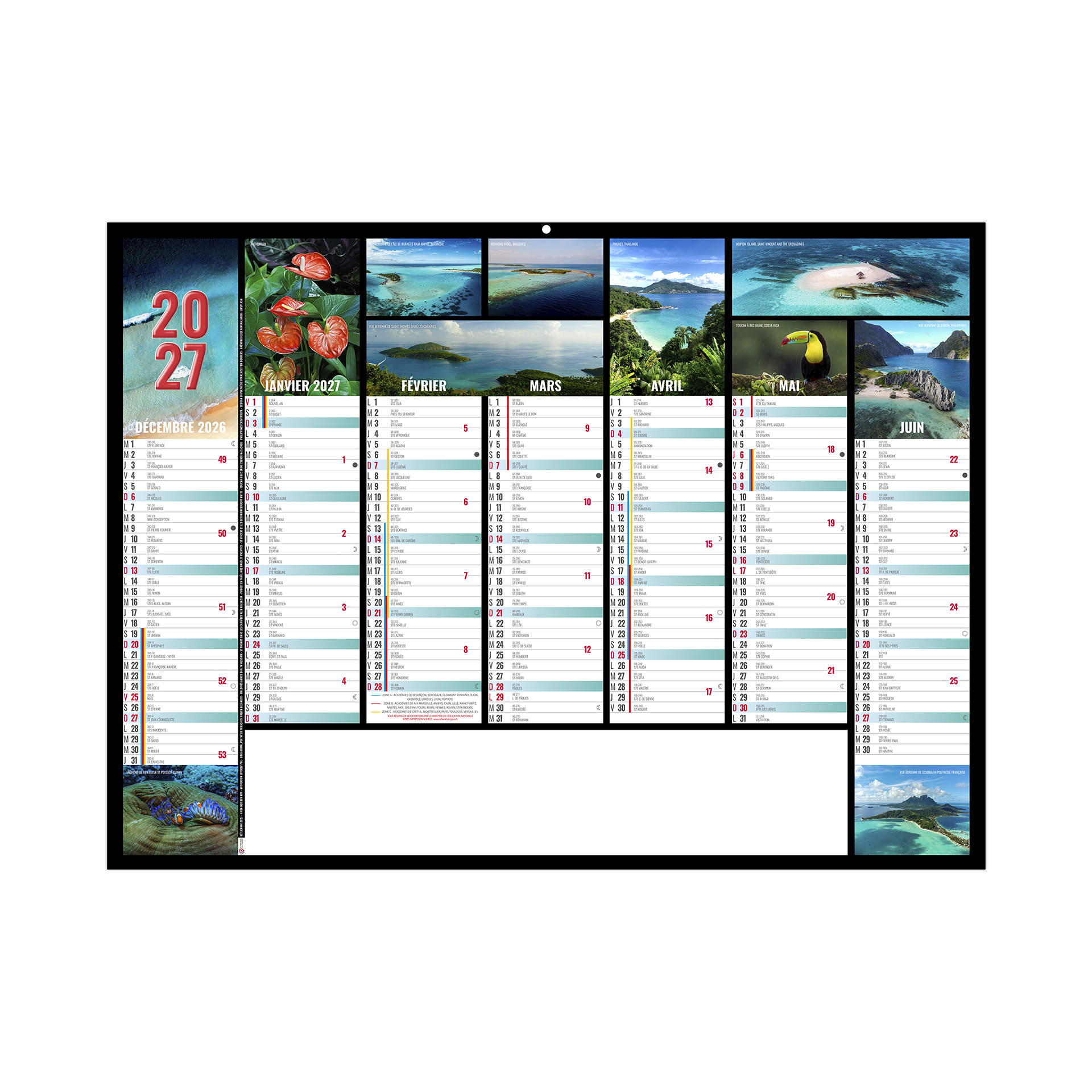 Jeanne 2027 – Calendrier avec logo - vue 2