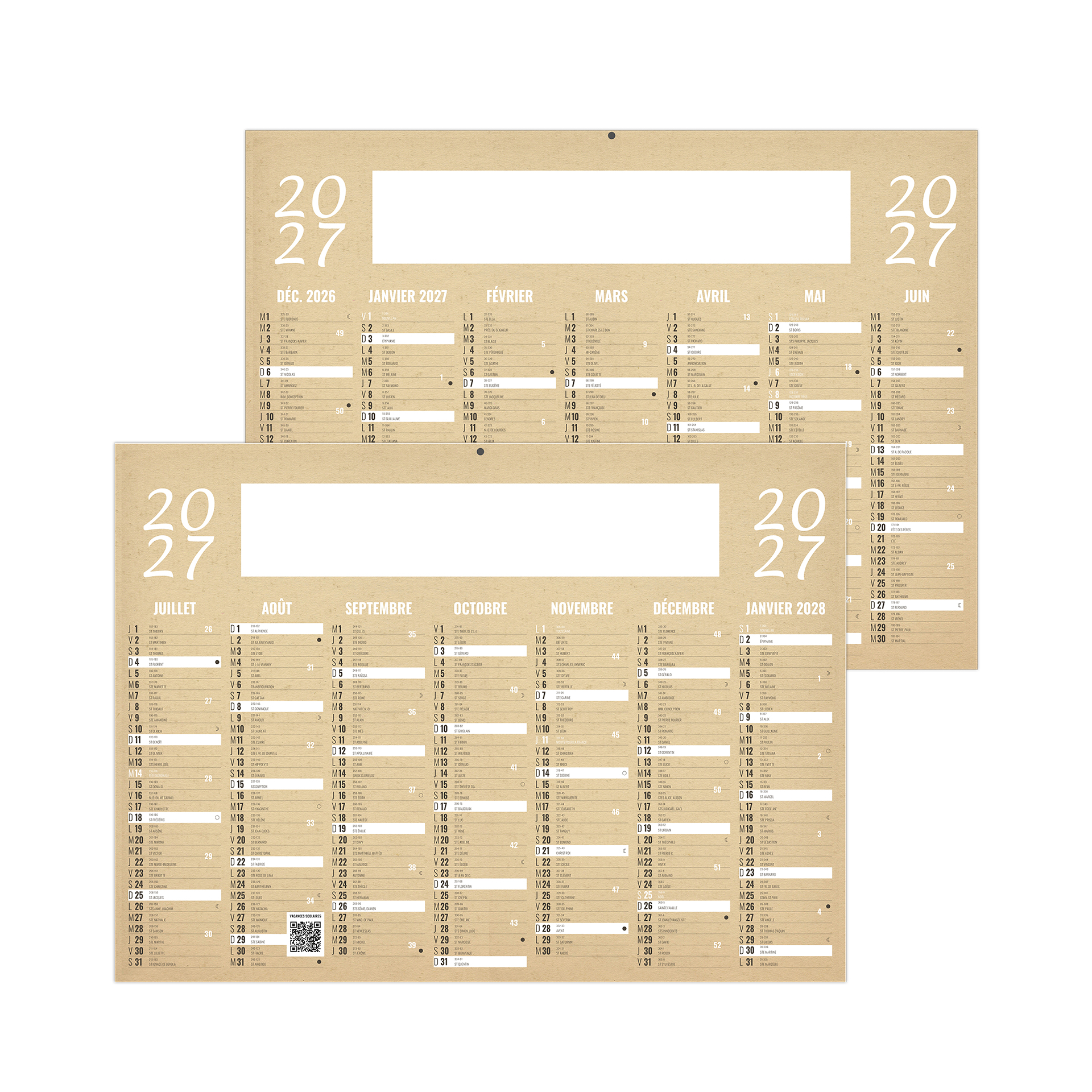 Kraft 2027 – Calendrier avec logo - vue 1