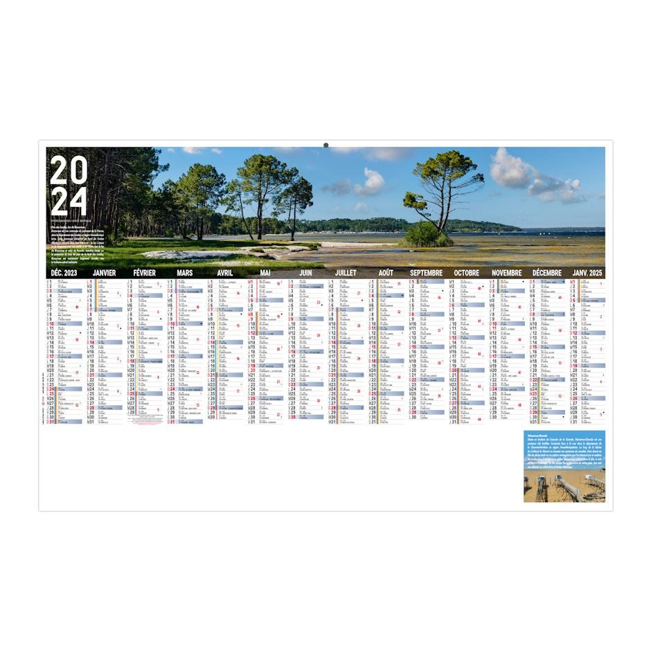 CALENDRIER 2024 GIRONDE