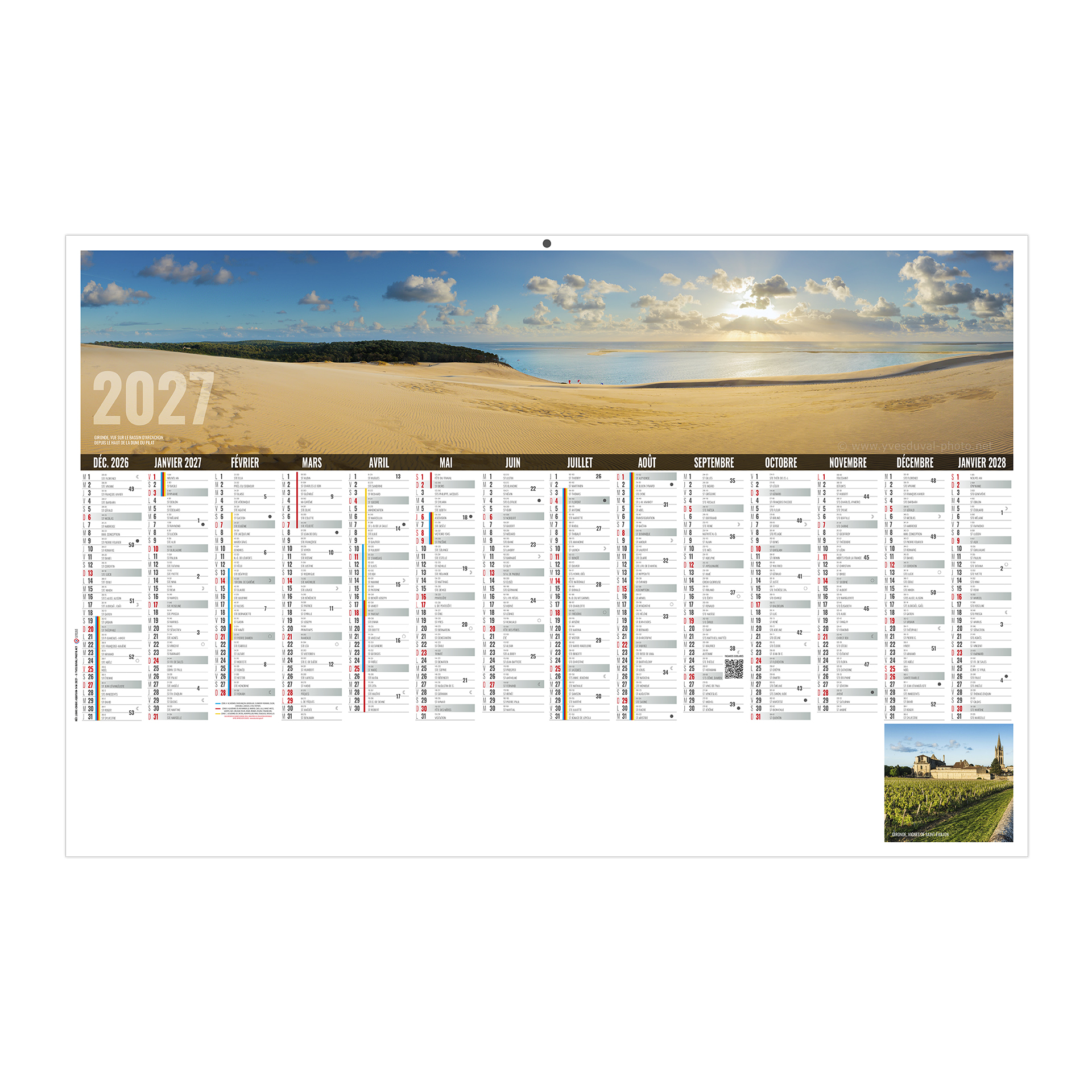 Libre choix aquitain 2027 – Calendrier avec logo - vue 1
