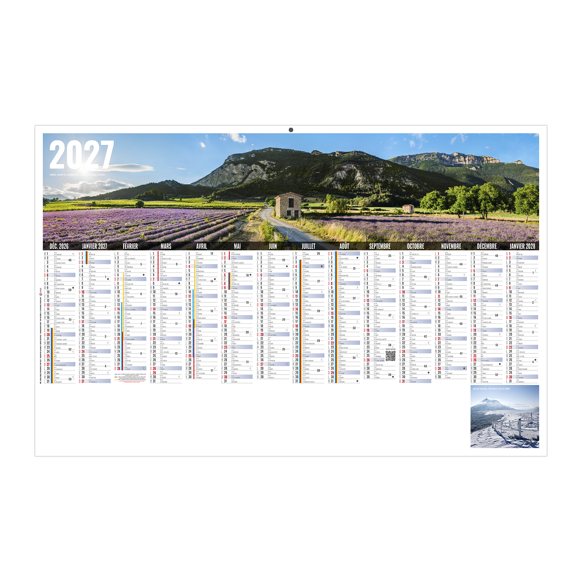 Libre choix auvergnat 2027 – Calendrier avec logo - vue 1
