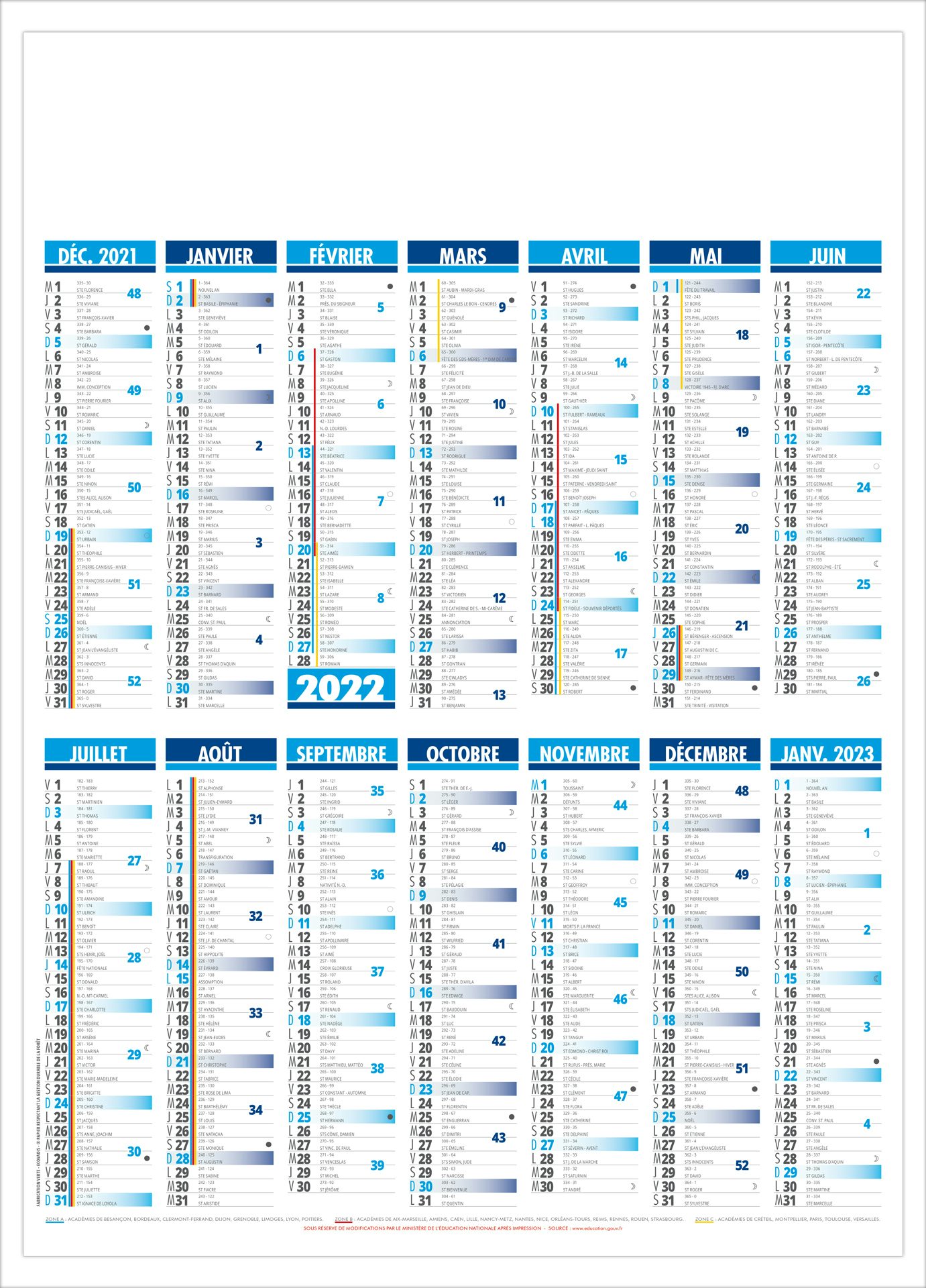 Periode Bleue Calendrier Sncf 2022 - Calendrier Semaines 2022