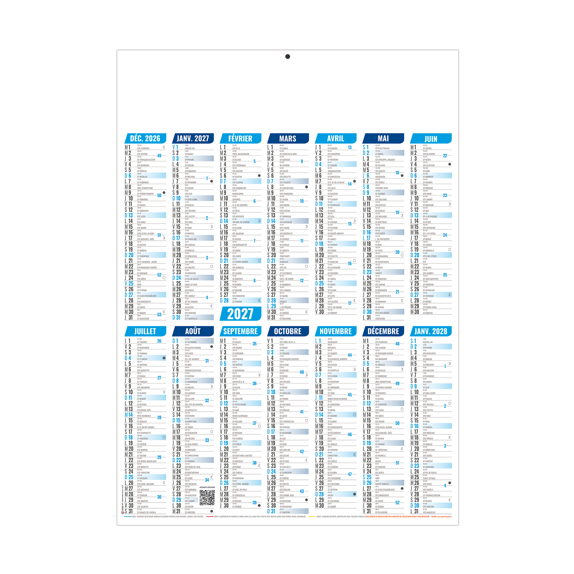 Marianne 2027 – Calendrier avec logo - vue 2