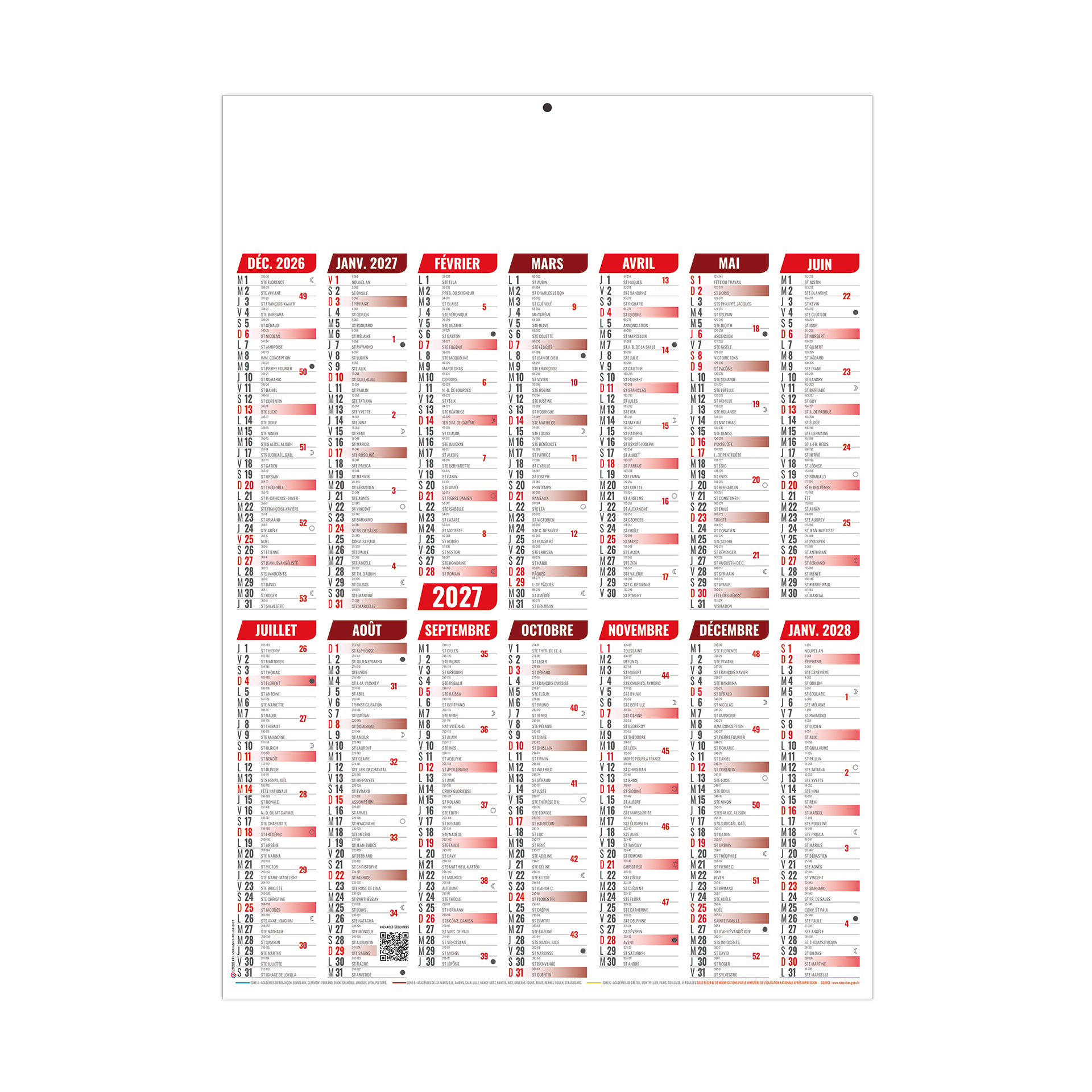 Marianne 2027 – Calendrier avec logo - vue 3